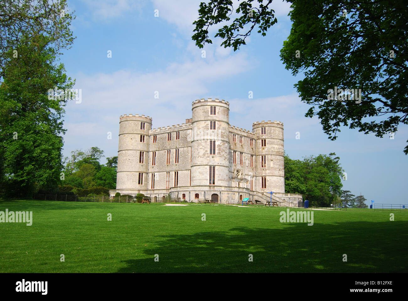 17th Century Lulworth Castle and park, East Lulworth, Dorset, England, United Kingdom Stock Photo