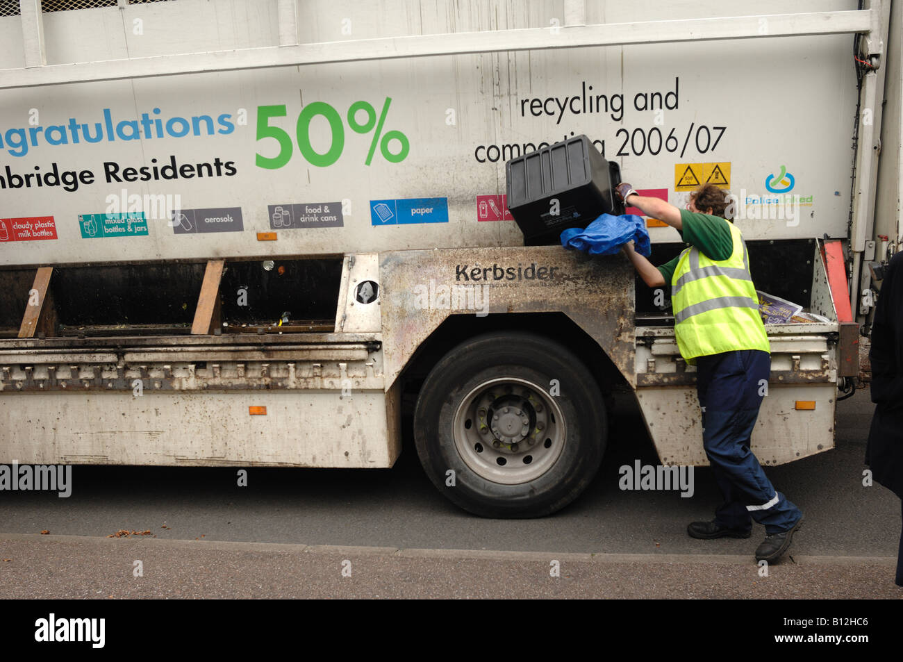 Kerbside recycling collections in Devon England Stock