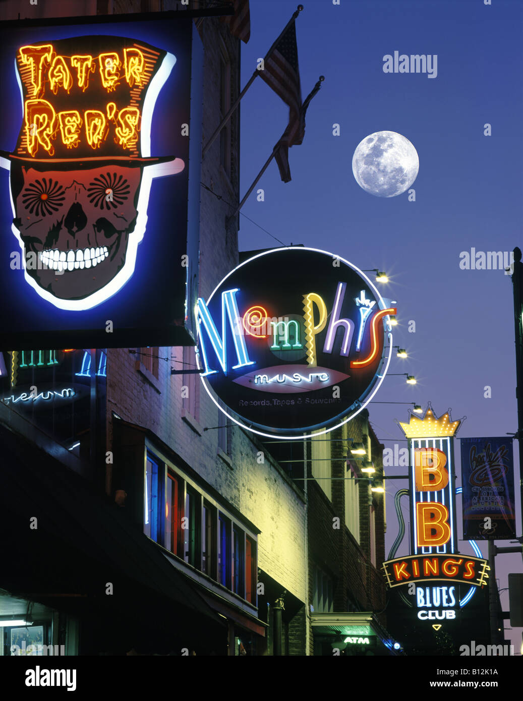 NEON SIGNS BEALE STREET MEMPHIS TENNESSEE USA Stock Photo Alamy