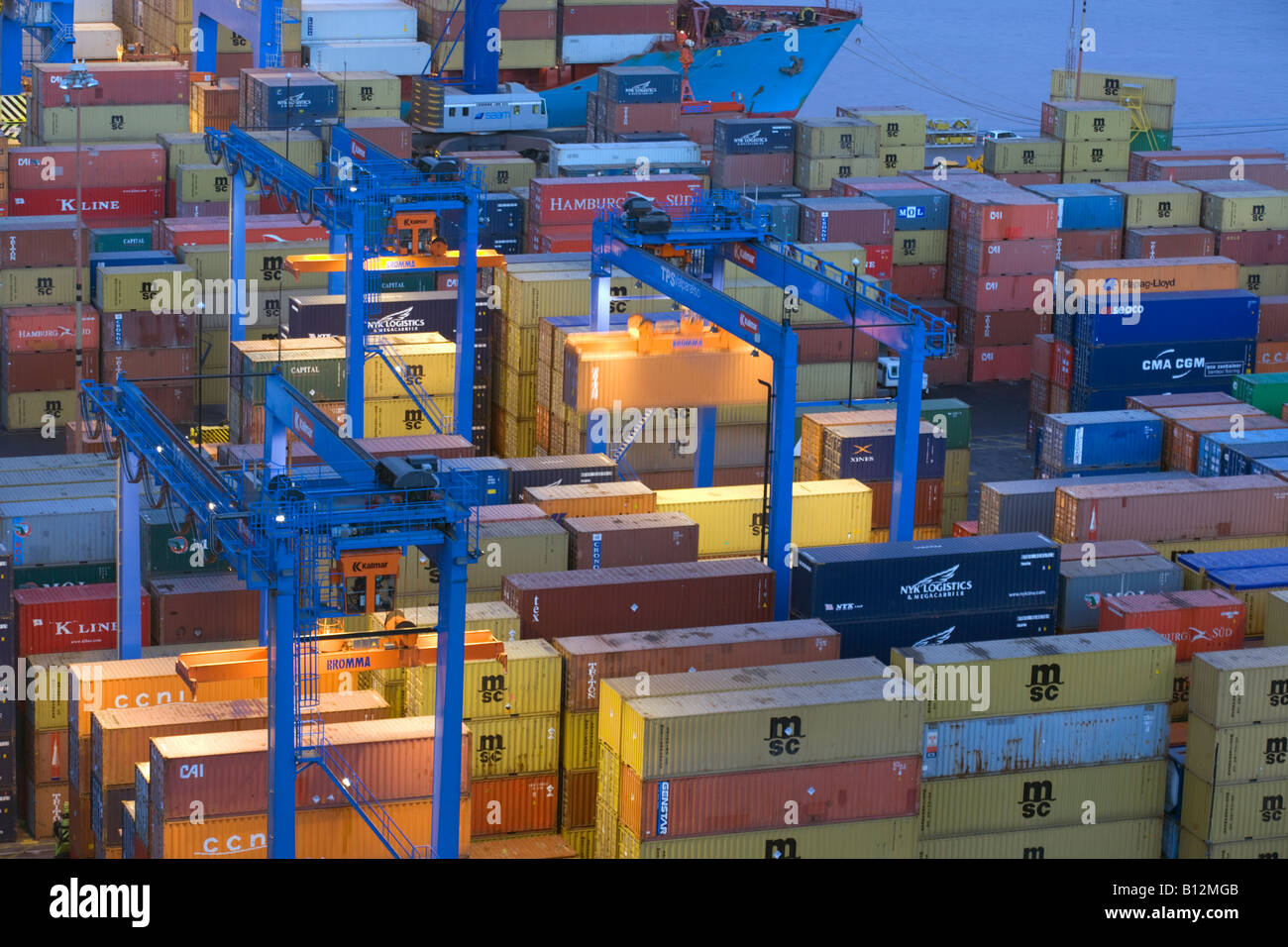 SHIPPING CONTAINERS CONTAINER PORT VALPARAISO CHILE 1 OF 3 FRAME