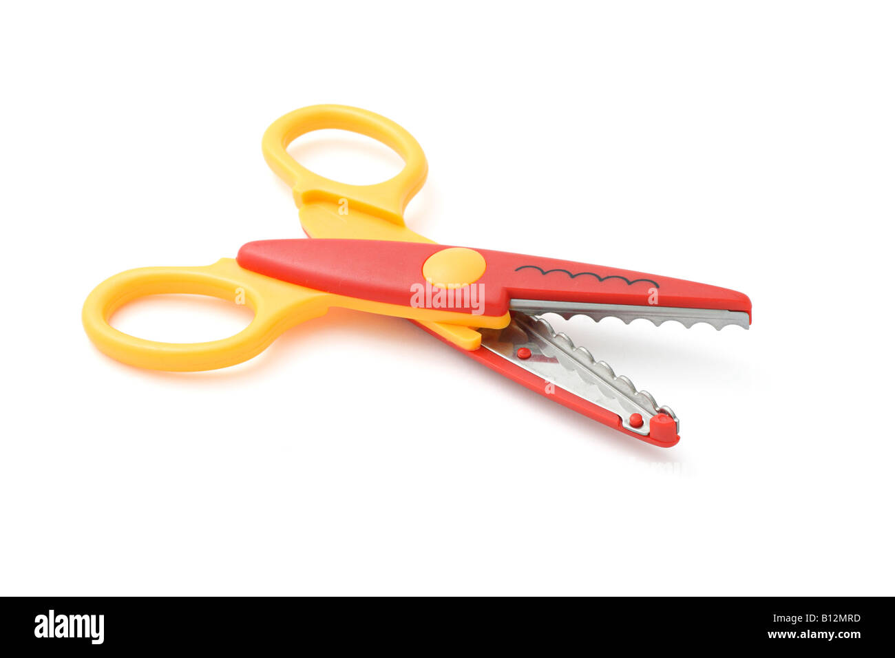 Zigzag scissors on white background Royalty Free Vector