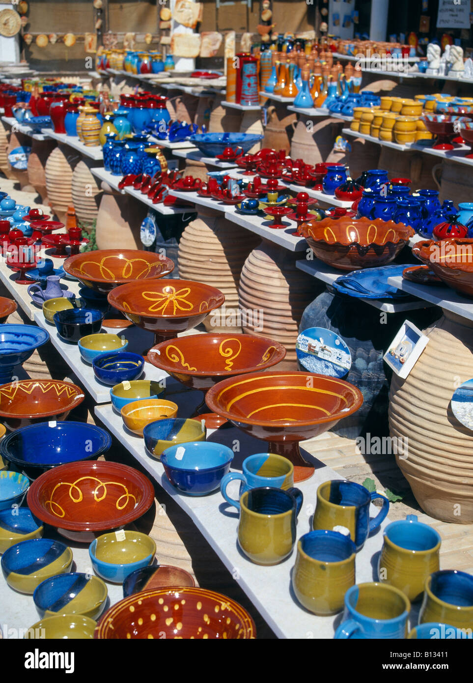 Chania, Local Pottery Stock Photo Alamy