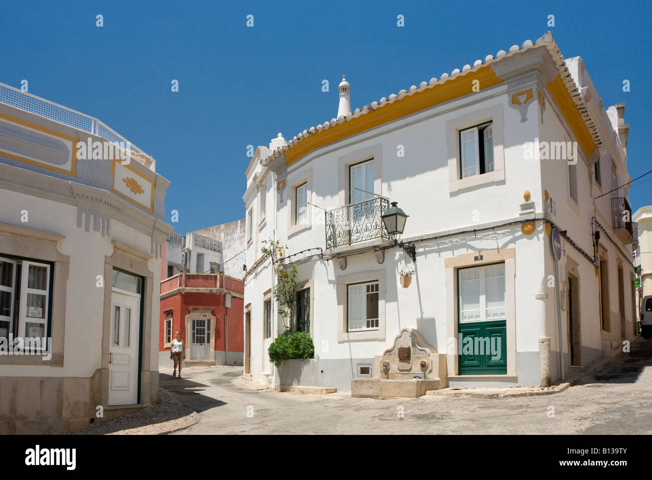 Portugal the Algarve Estói street scene near Faro Stock Photo