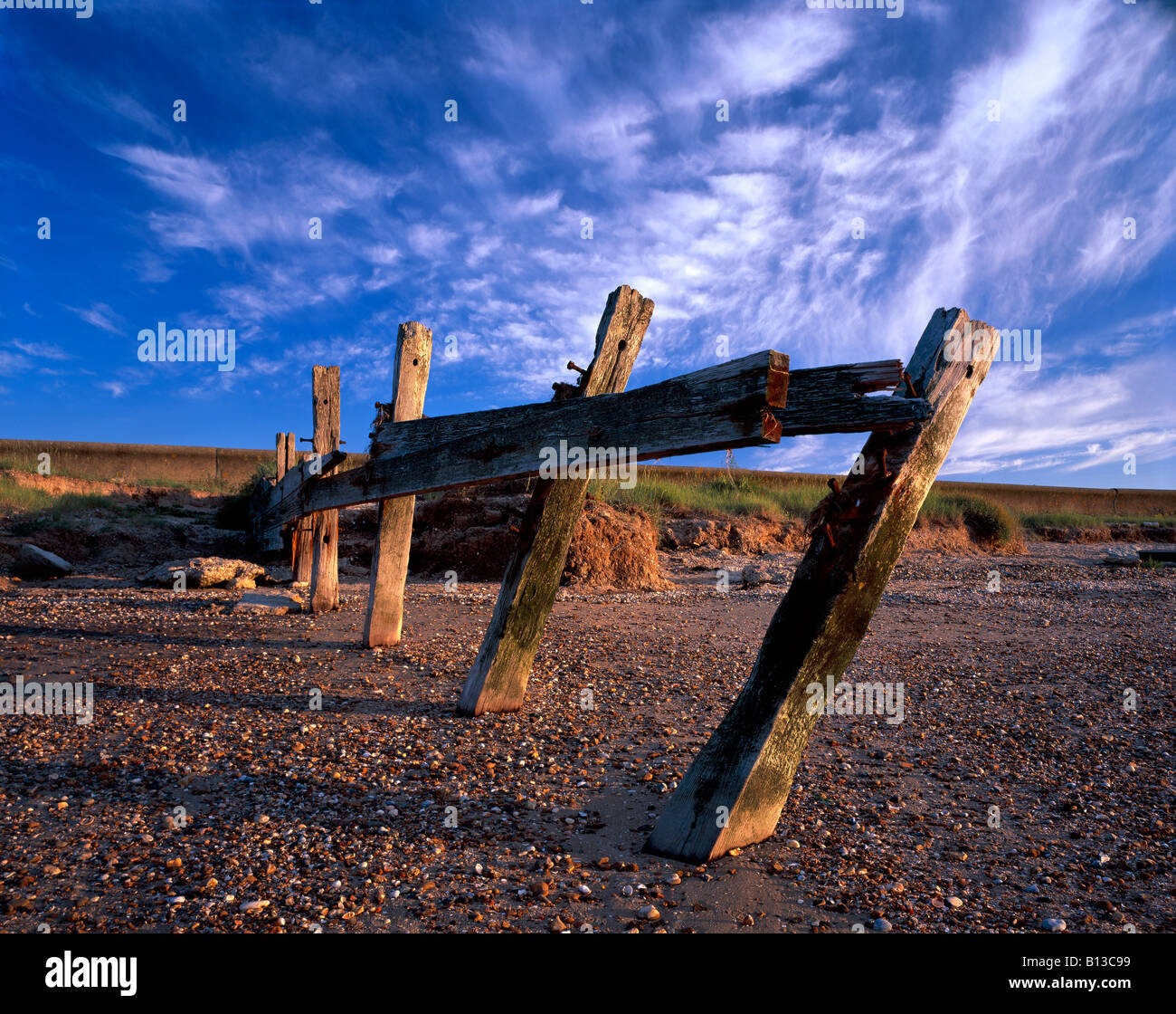 broken sea defences Stock Photo - Alamy
