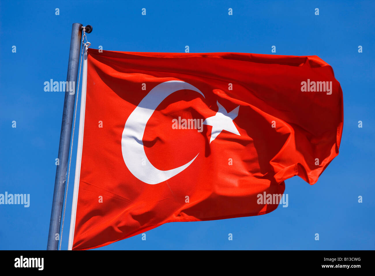 turkish flag Stock Photo