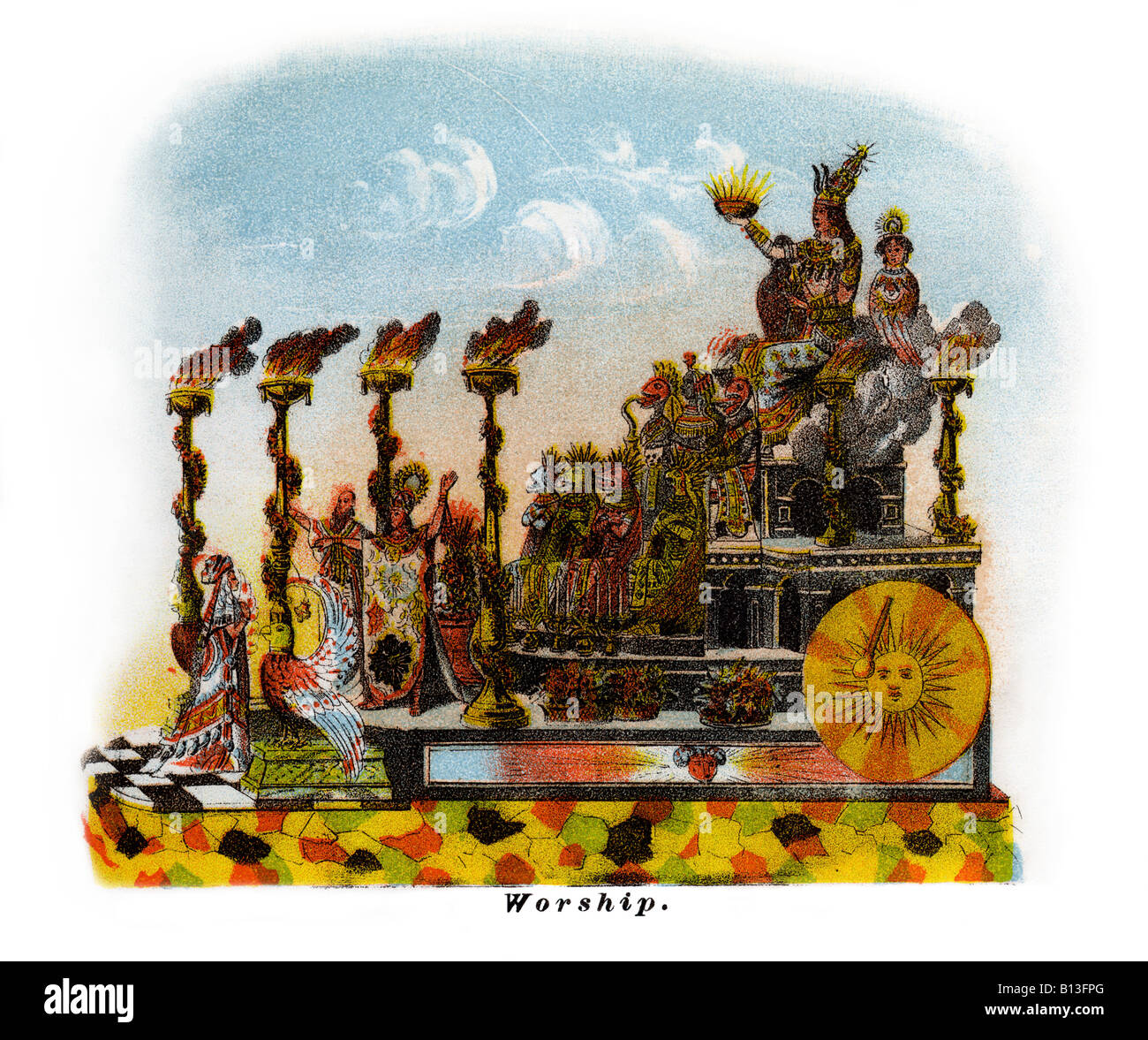 Worship Mardi Gras Parade Float Design Stock Photo Alamy