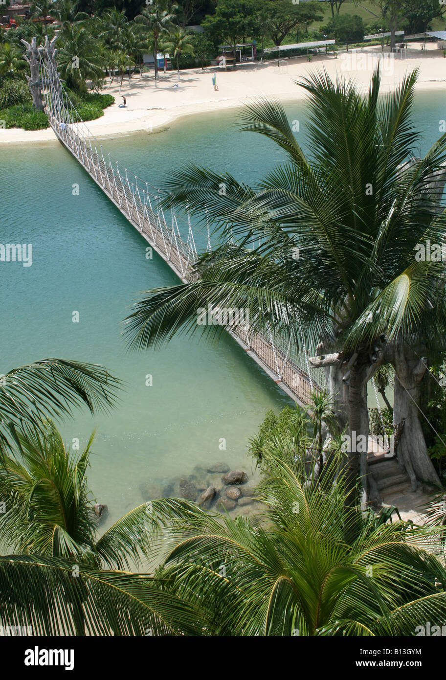 Sentosa View Point view from observation tower at southern most point of continental Asia ...