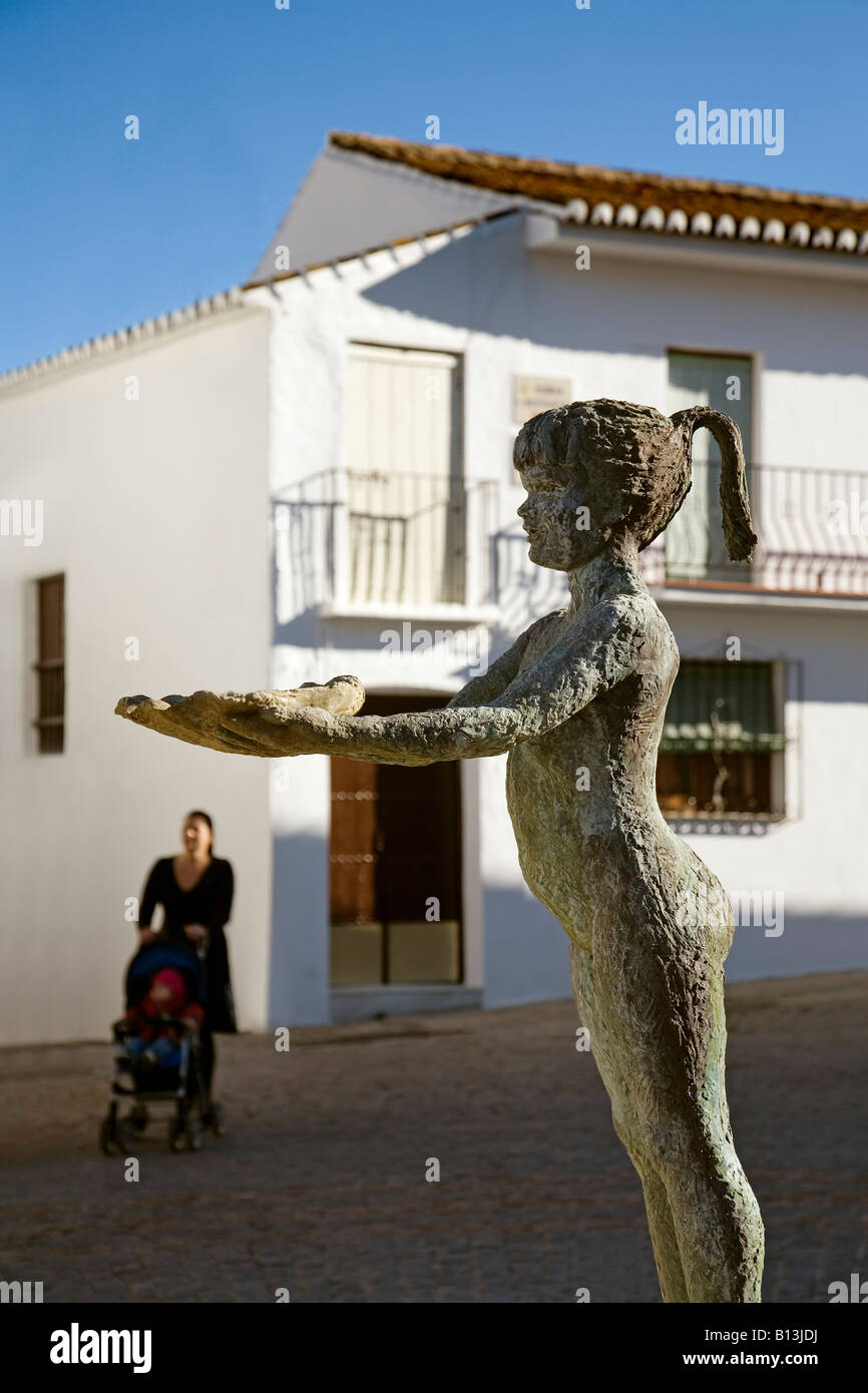 The girl monument in  benalmadena malaga spain costa del sol spain andalusia Stock Photo