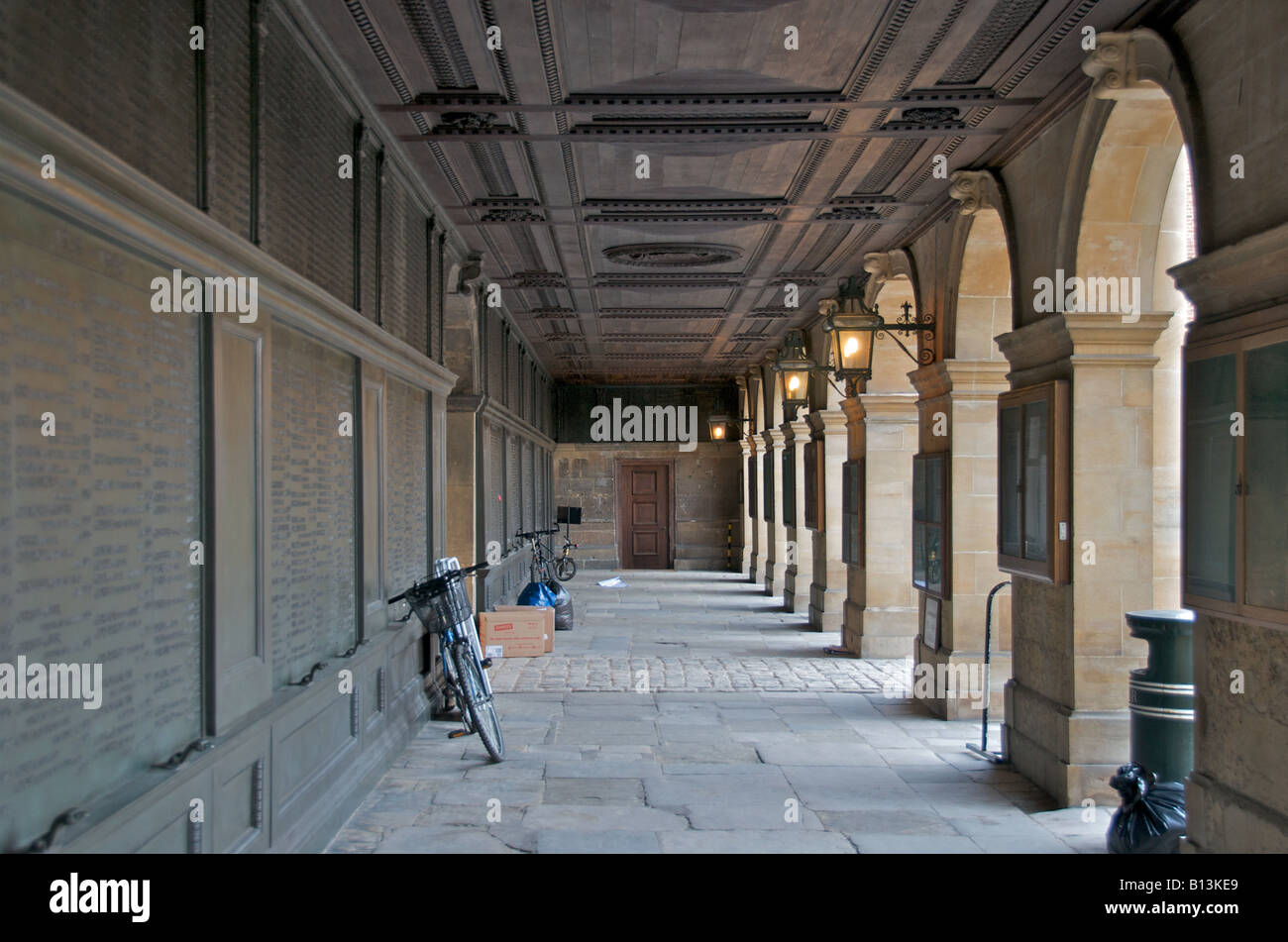 Cloisters leading into the main school yard at Eton College. Stock Photo