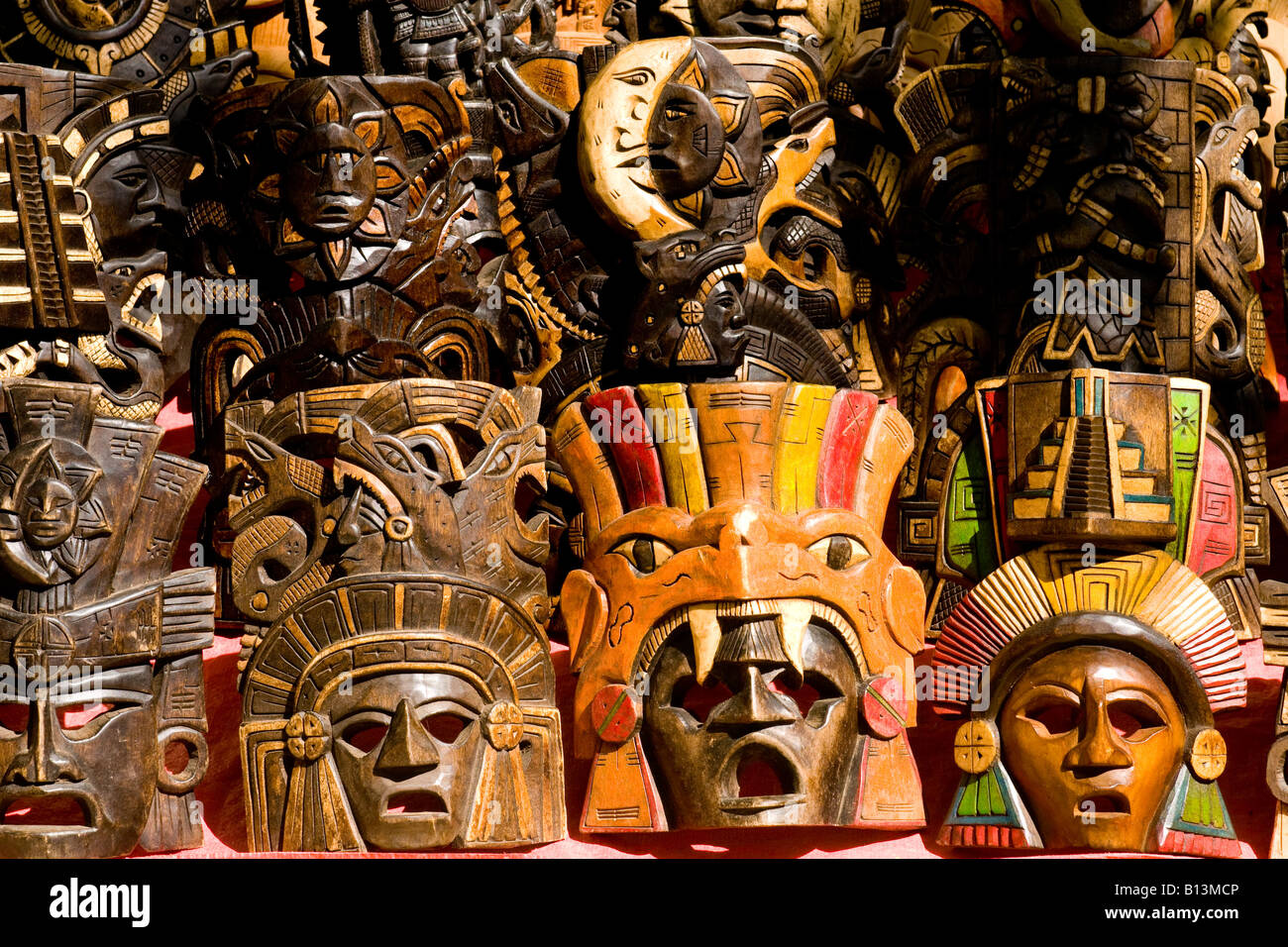 Souvenirs for sale at Chichen Itza Mexico Stock Photo