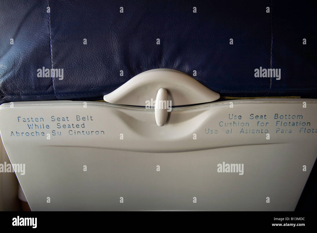 Airplane Seat Back Stock Photo Alamy