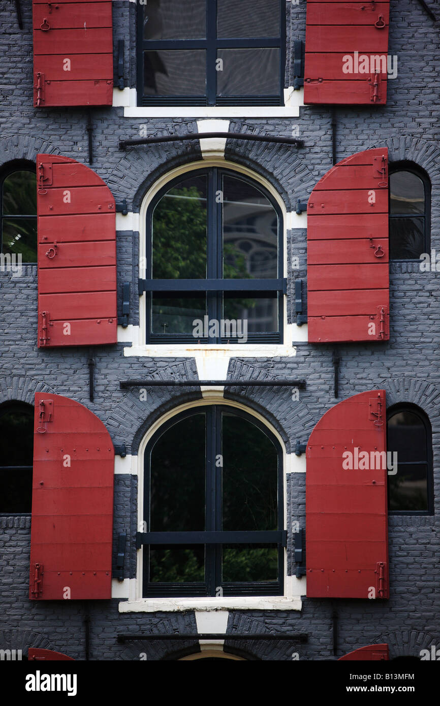 Picture Idea: Shuttered Luxury Homes Made From Converted Warehouses Stock Photo
