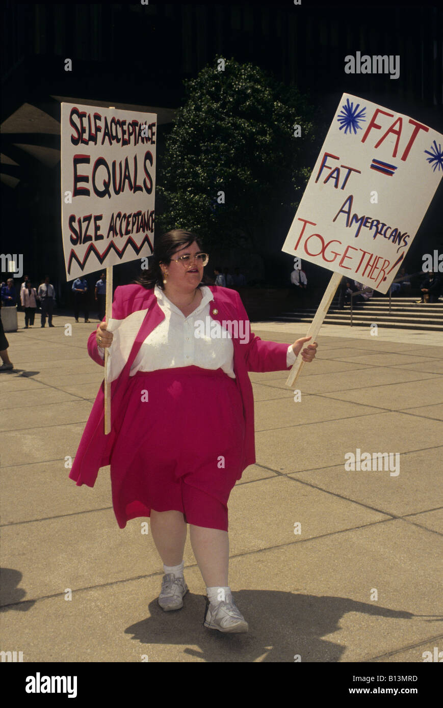 National Association for the Advancement of Fat Acceptance rally in Tobin Plaza . Stock Photo