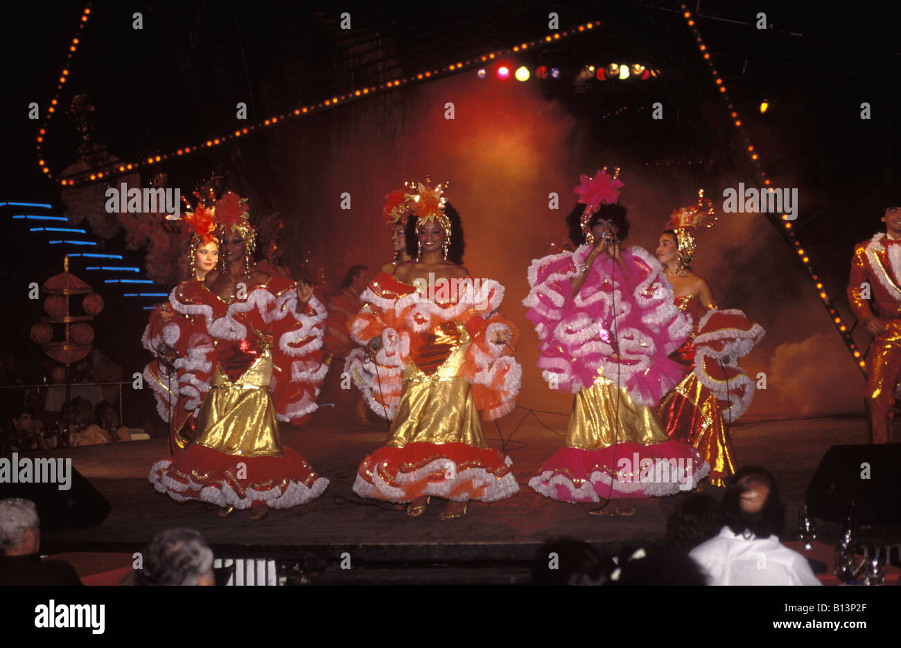 The famous Cuban dancers perform the ever popular dinner dance show at The Tropicana, Havana