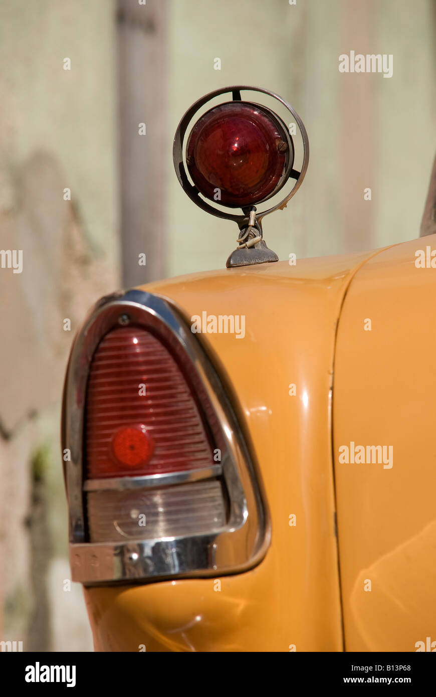 Direction indicator of an old american car, Camagüey Stock Photo