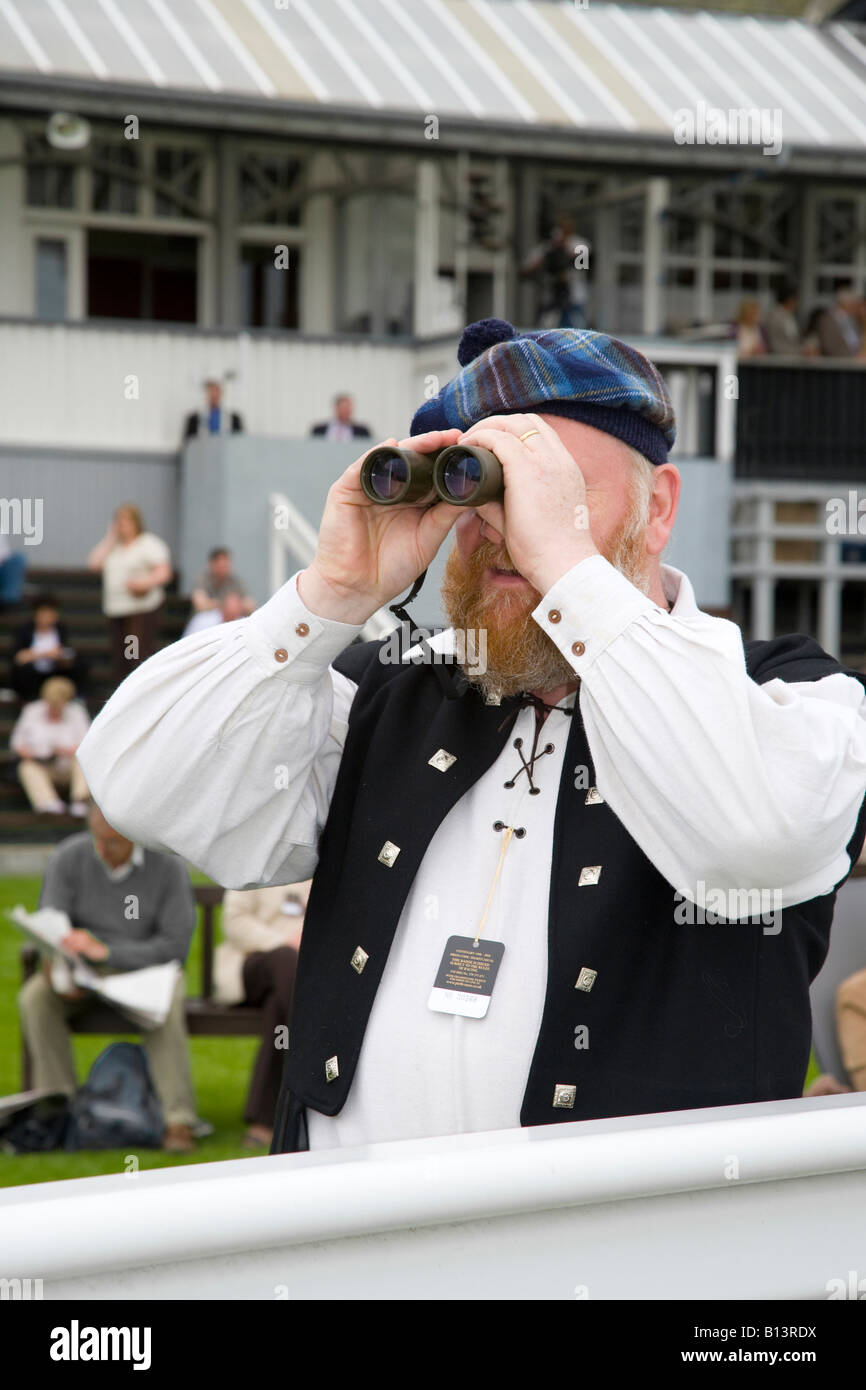 Man with Binoculars MR, horse racing, spectator, lens, look, person