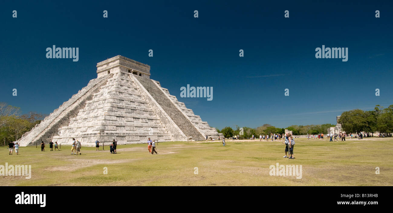 At the Mayan ruins of Chichen Itza Mexico Stock Photo