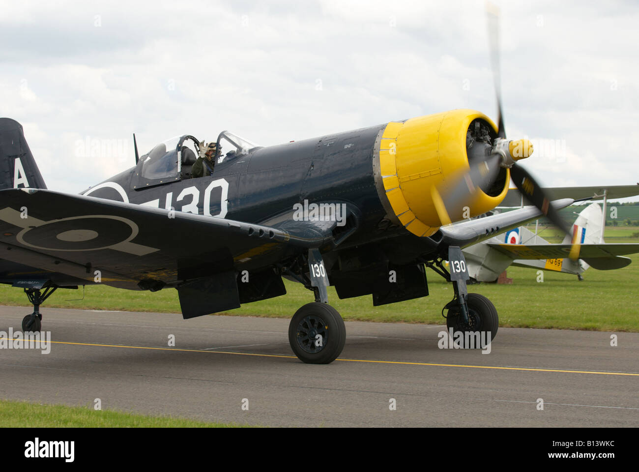 Chance Vought Corsair FG-1D Duxford Spring Air Show 2008 Stock Photo