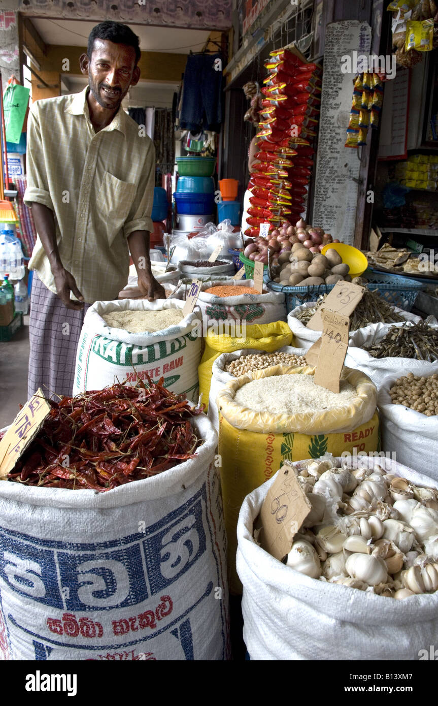 Shop selling local produce in Aluthgama Sri Lanka Stock Photo Alamy