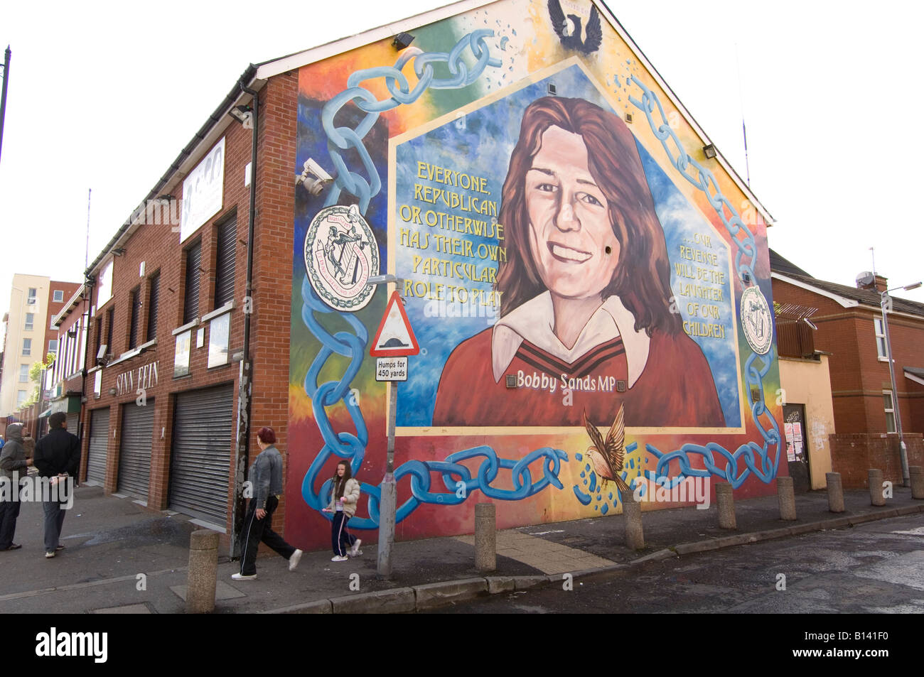 Republican murals Falls Road Belfast Stock Photo Alamy