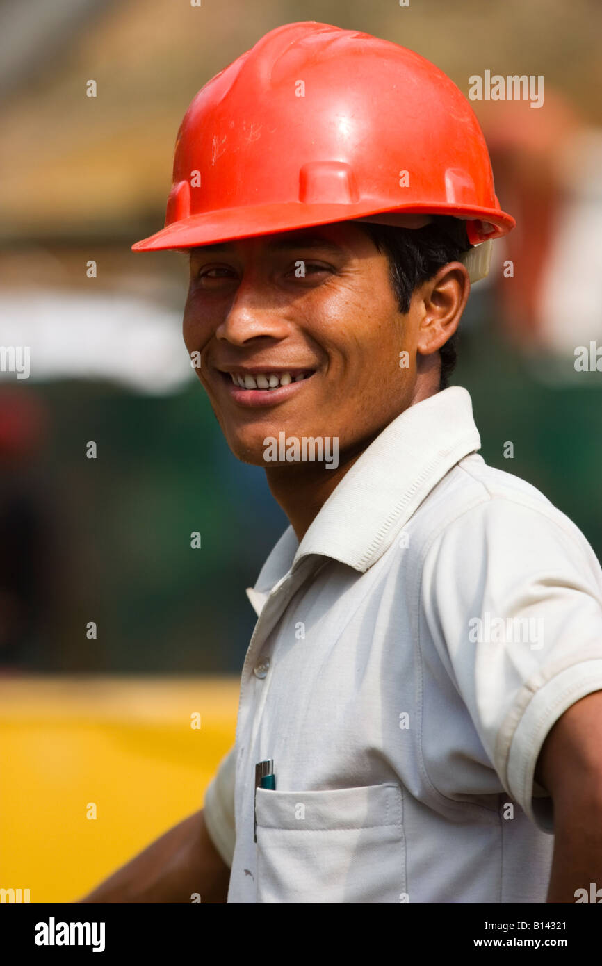 An oil rig construction worker. Lakkhi 1 Rig Site Near Digboi Assam ...