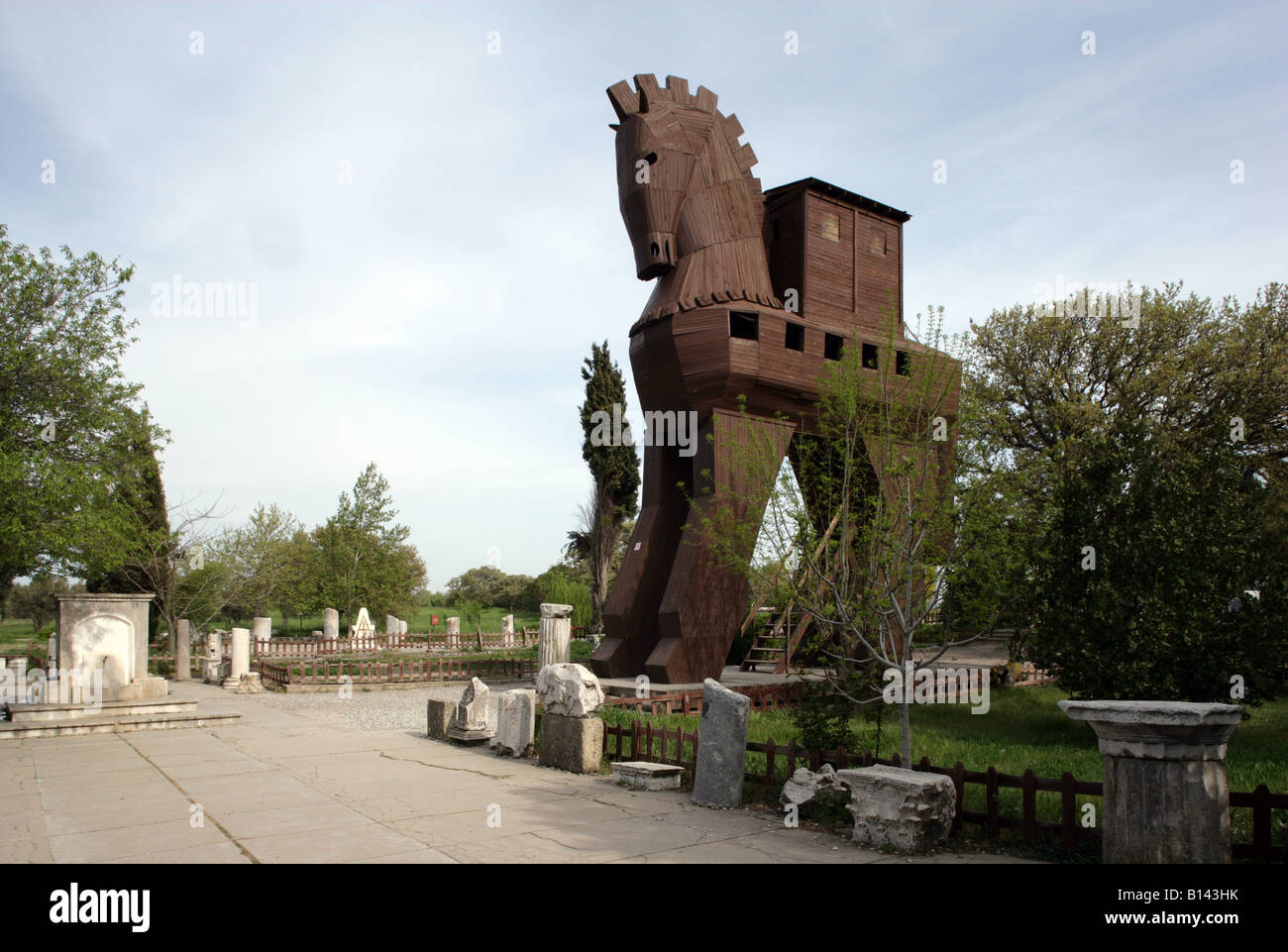 Geography Travel Turkey Troja Buildings Trojan Horse Exterior View Reconstruction Wood Additional Rights Clearance Info Not Available Stock Photo Alamy