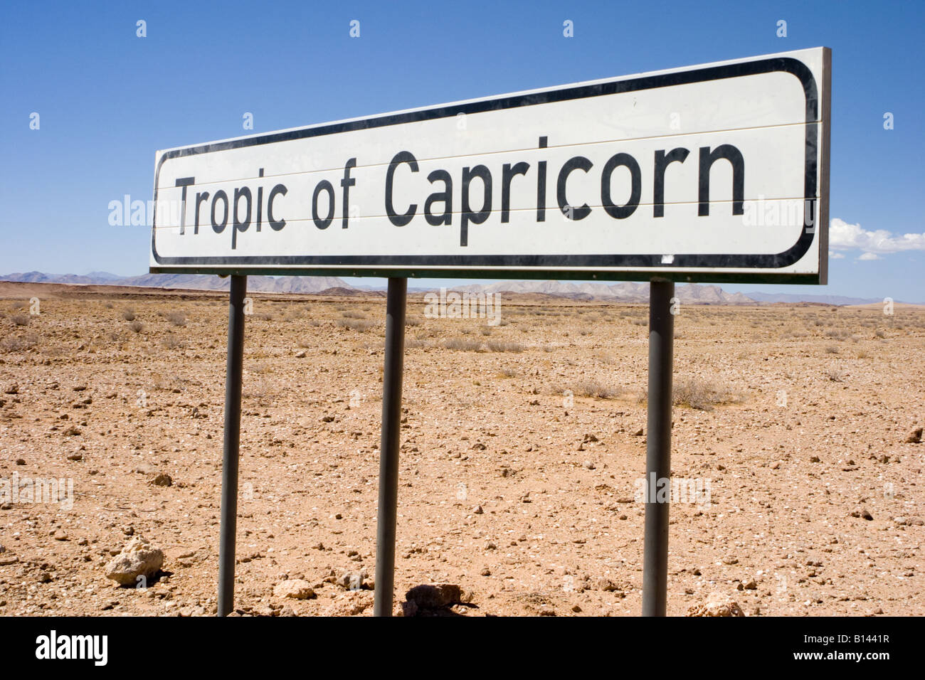 Tropic of Capricorn sign Namibia Stock Photo - Alamy