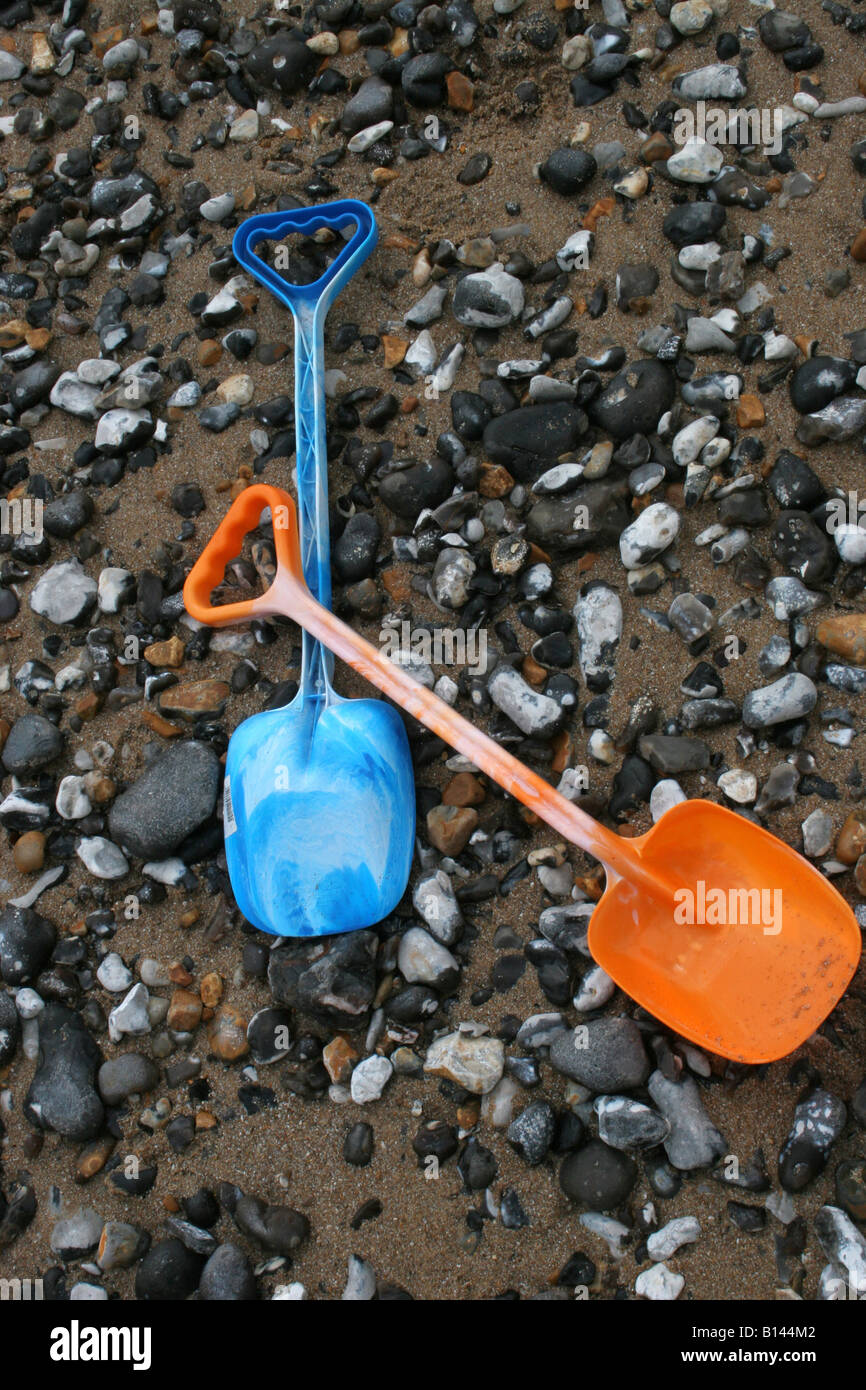 Spades on beach Stock Photo Alamy