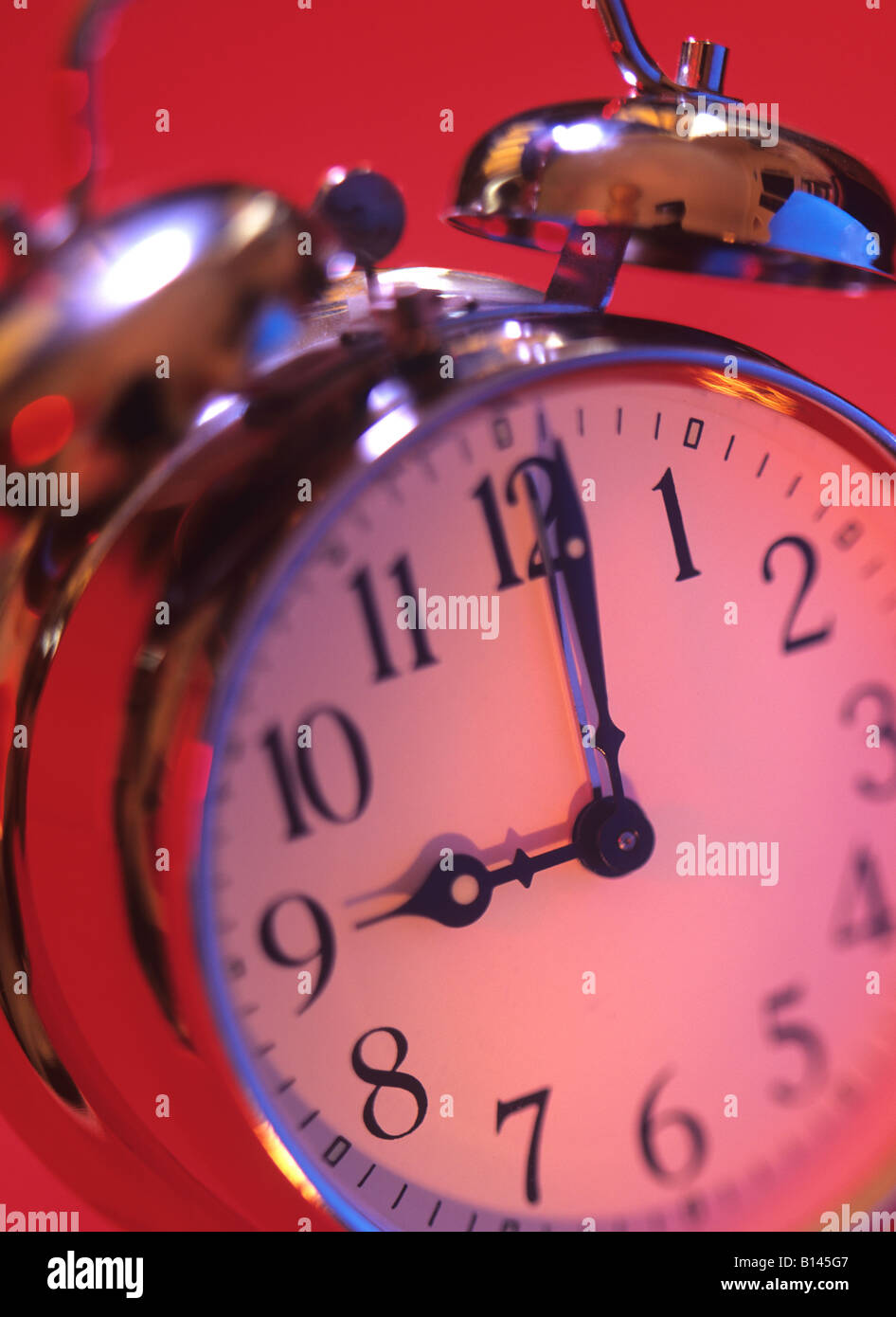 Alarm clock nine o clock wake up morning start time Stock Photo Alamy