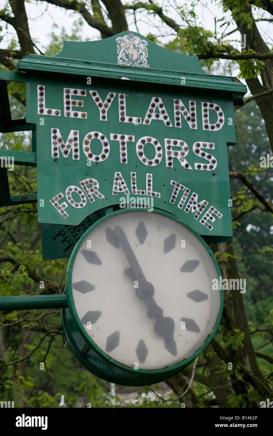 leyland motors works clock Stock Photo