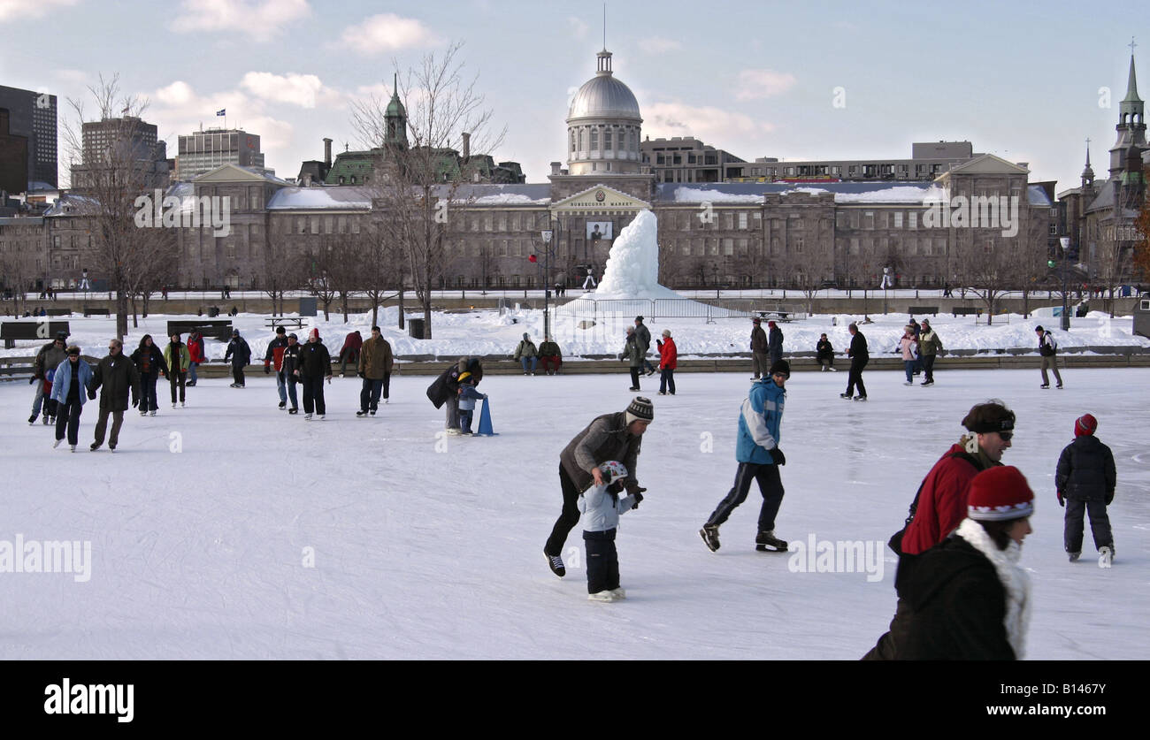 People skating on ice rink,Montreal,Canada Stock Photo Alamy