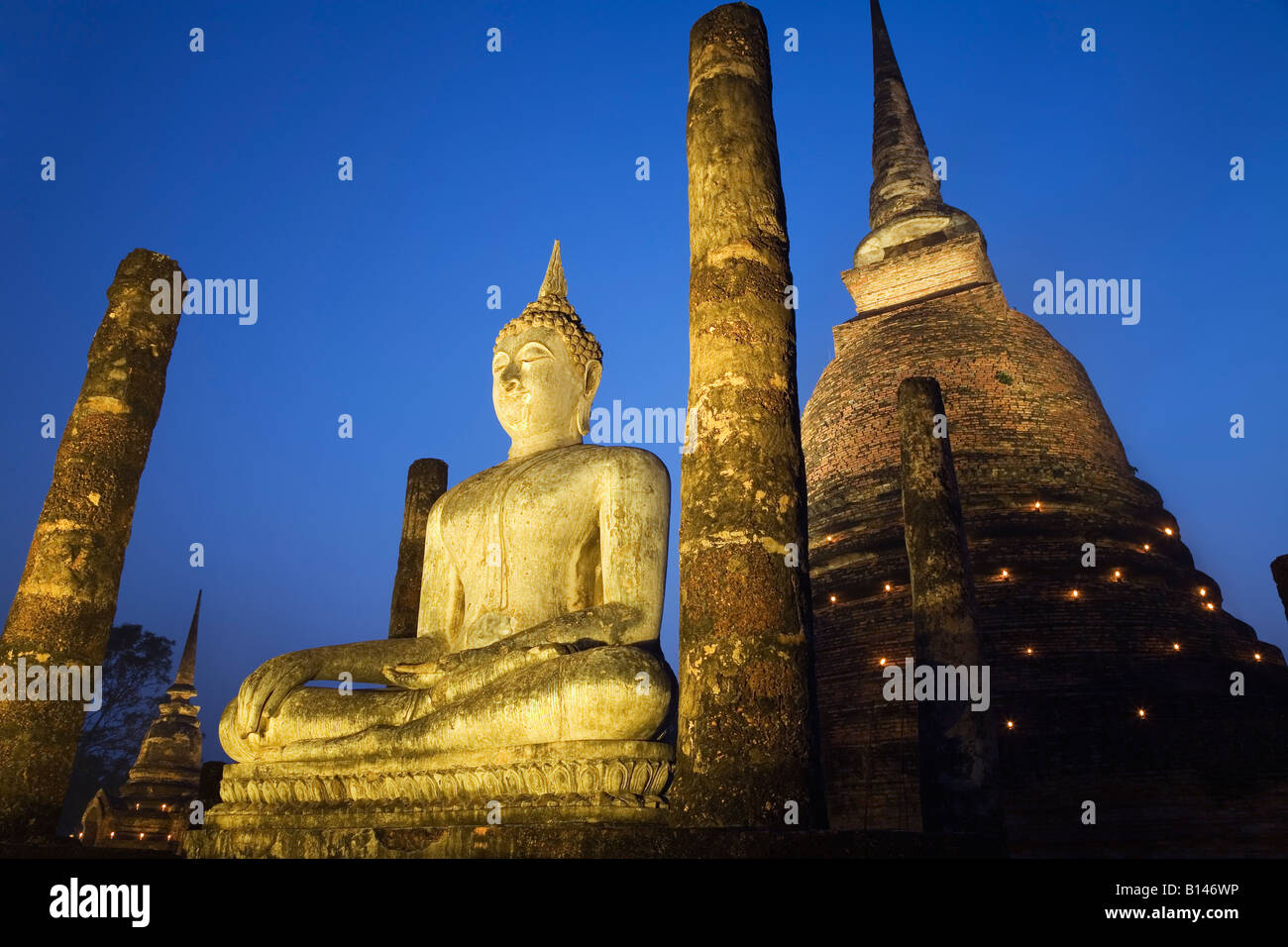 Wat Sa Si - Sukhothai, Sukhothai province, THAILAND Stock Photo