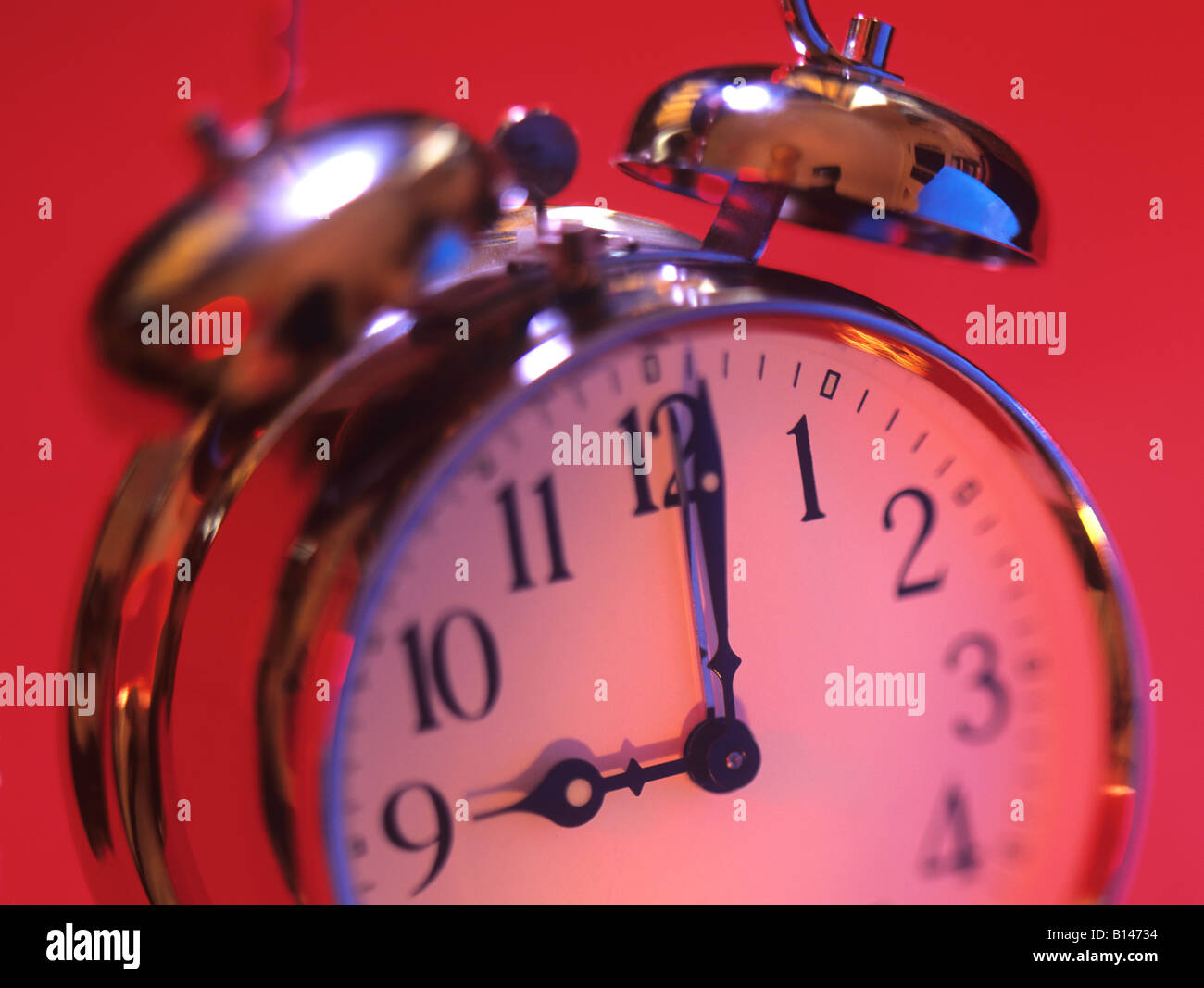 Alarm clock nine o clock wake up morning start time Stock Photo Alamy