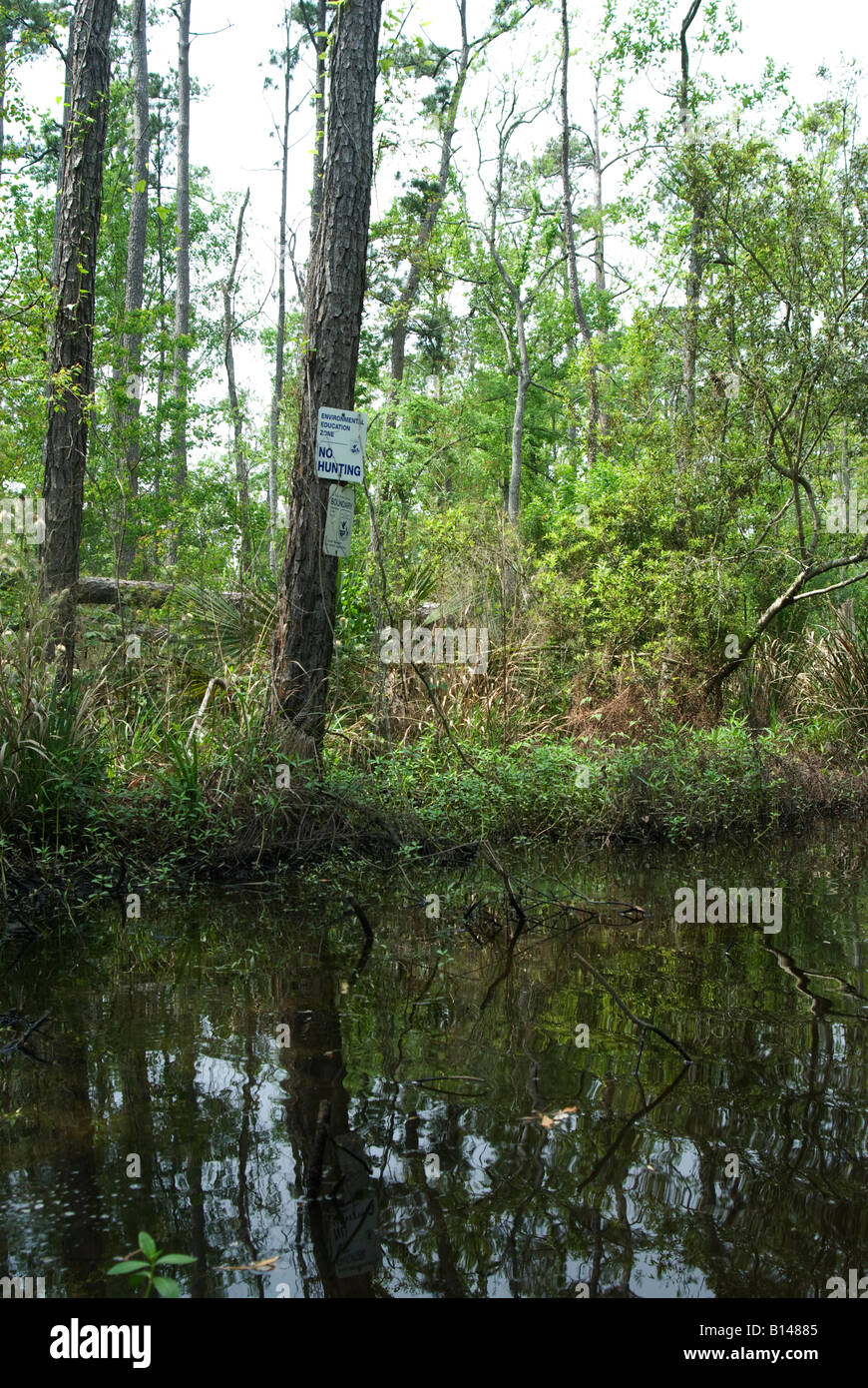 National Wildlife Refuge sign in Cane Bayou near New Orleans Louisiana Stock Photo Alamy