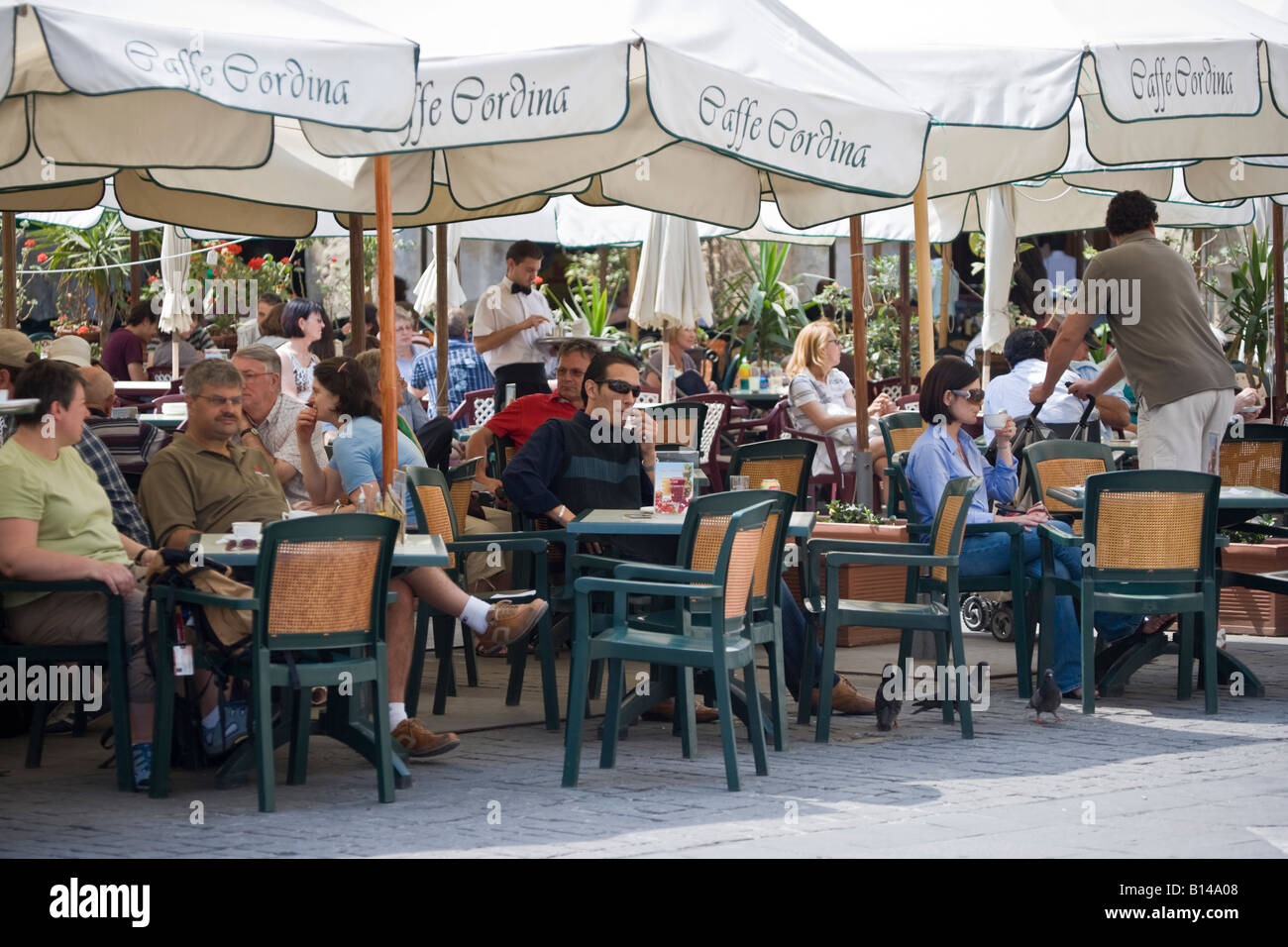 Cafe Cordina Valletta Malta Stock Photo