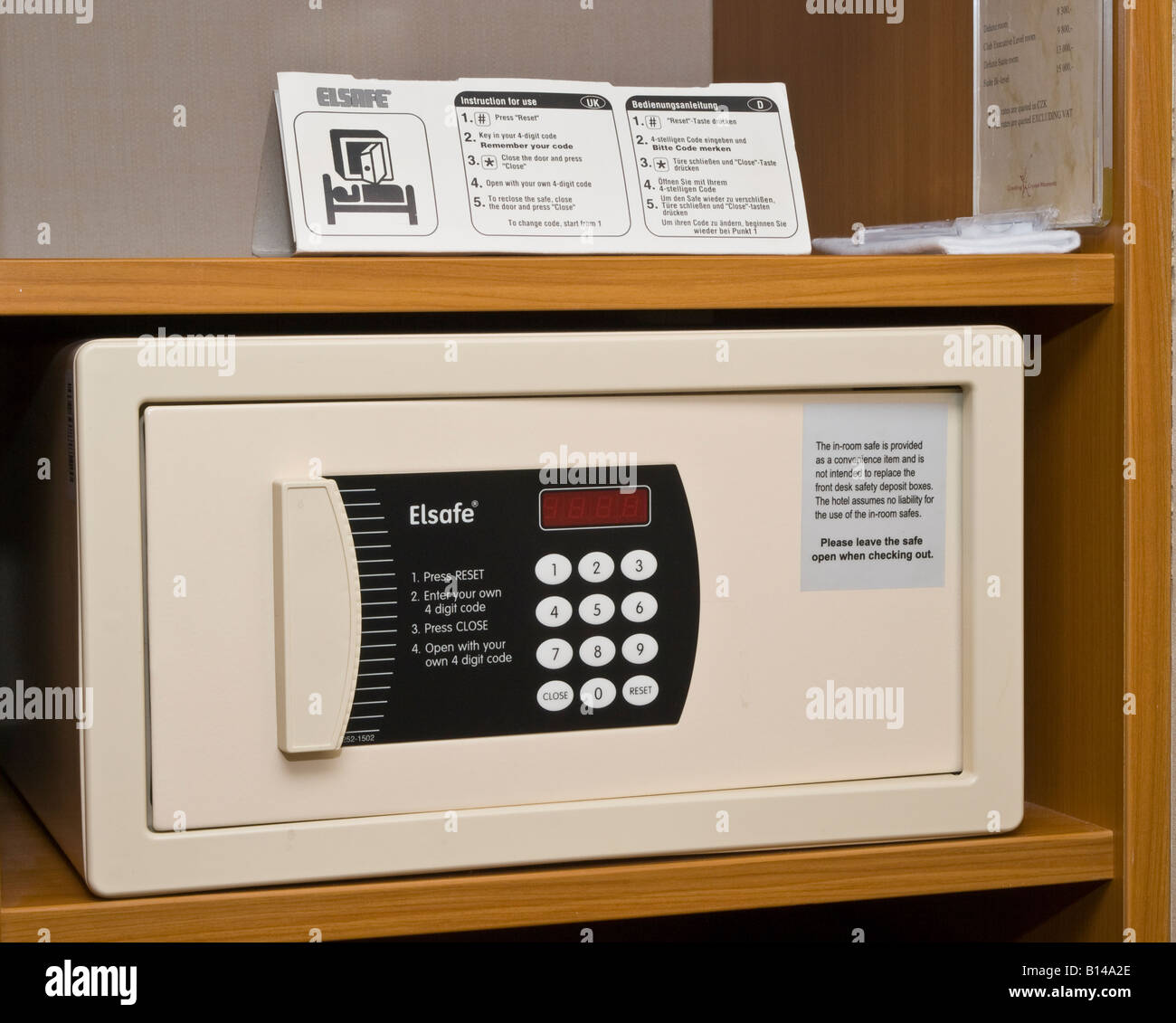 Electronic security box in hotel room Stock Photo - Alamy