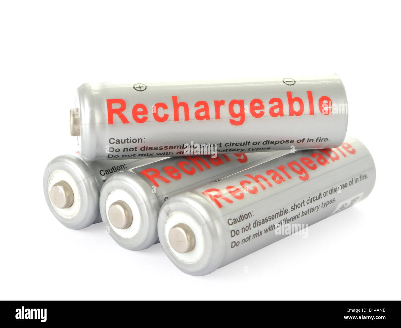 Rechargeable AA batteries isolated on white background Stock Photo Alamy