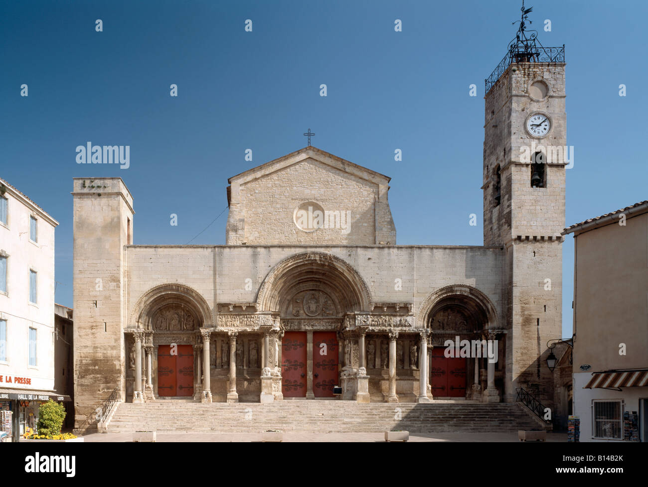 Saint-Gilles-du-Gard, Abteikirche, Westansicht Stock Photo