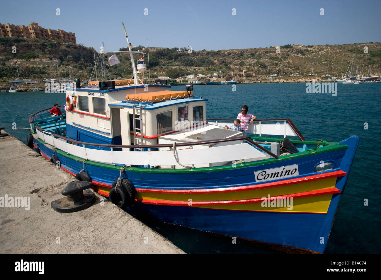 Comino Ferry Mgarr Gozo Malta Stock Photo