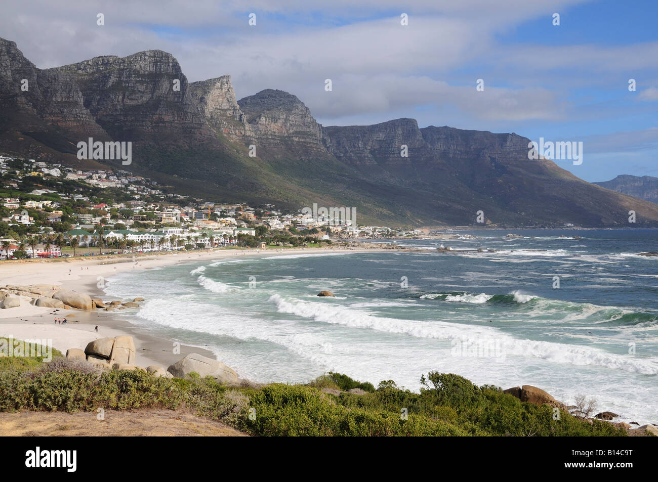 Camps Bay, Cape Town ,  South Africa, with Table Mountain in the Background Stock Photo