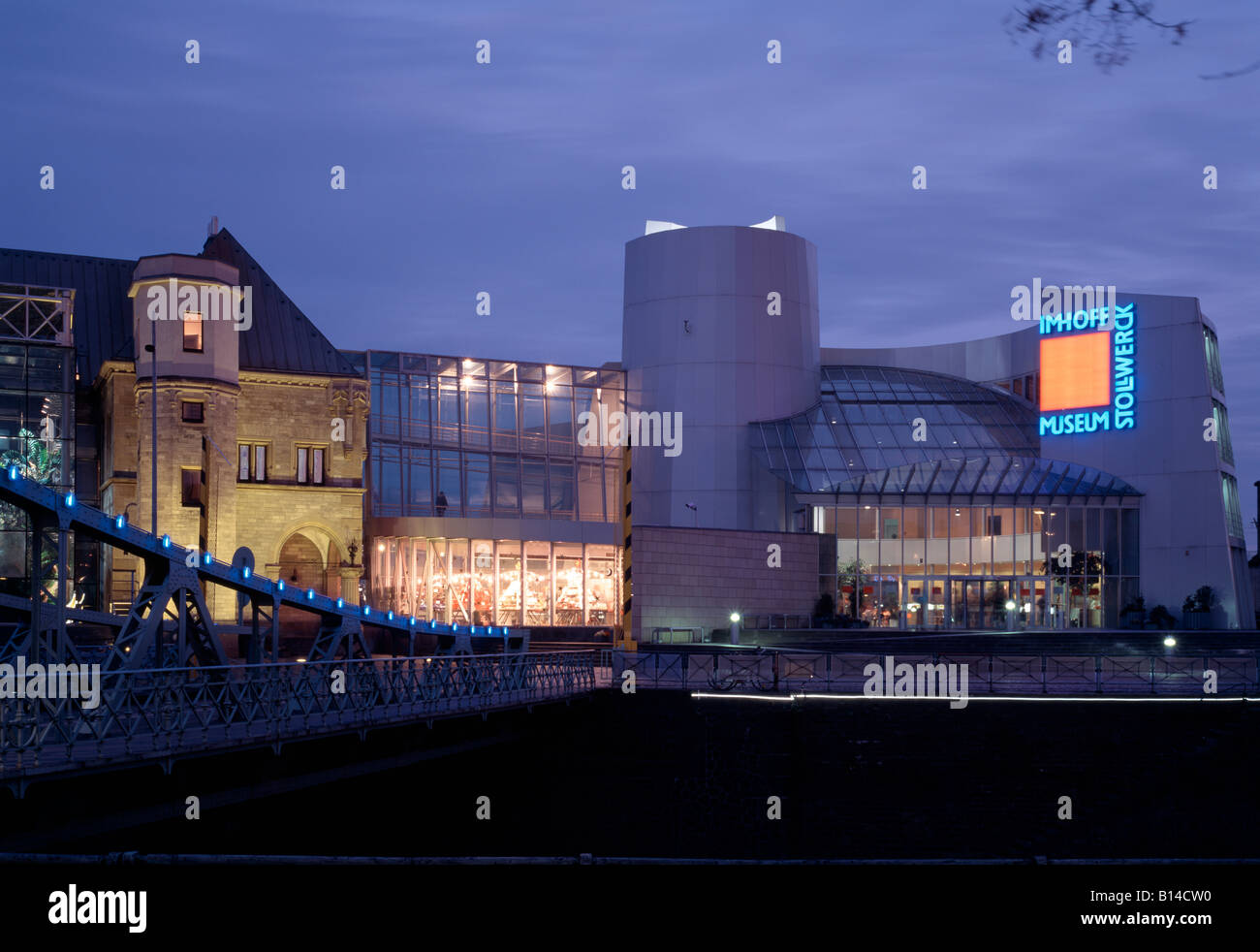 Köln, Schokoladenmuseum, Abenddämmerung Stock Photo