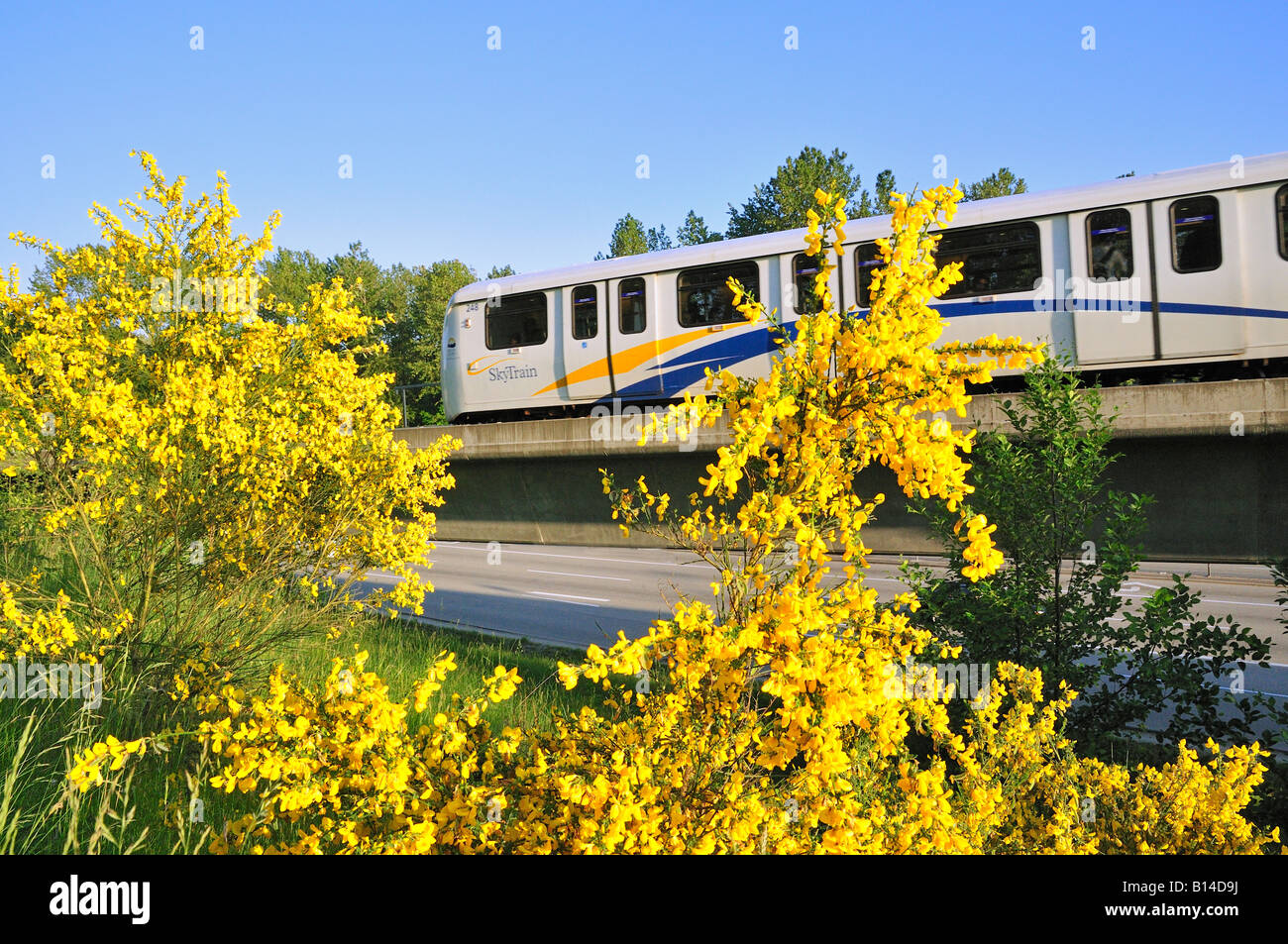 Skytrain rapid transit system, Vancouver and Lower Mainland of British Columbia Stock Photo