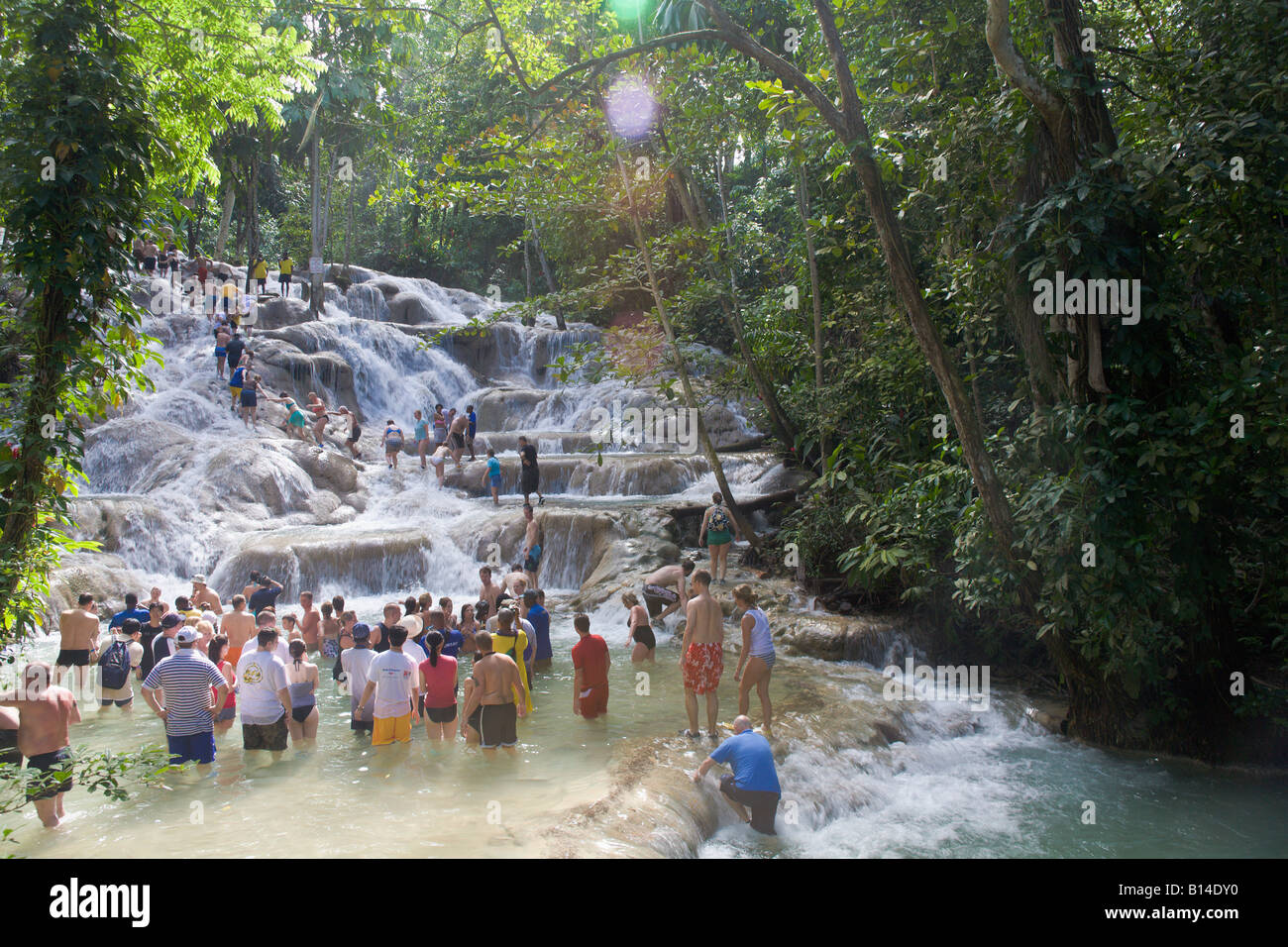 Dunns River Falls, Ocho Rios, Jamaica, Caribbean Stock Photo