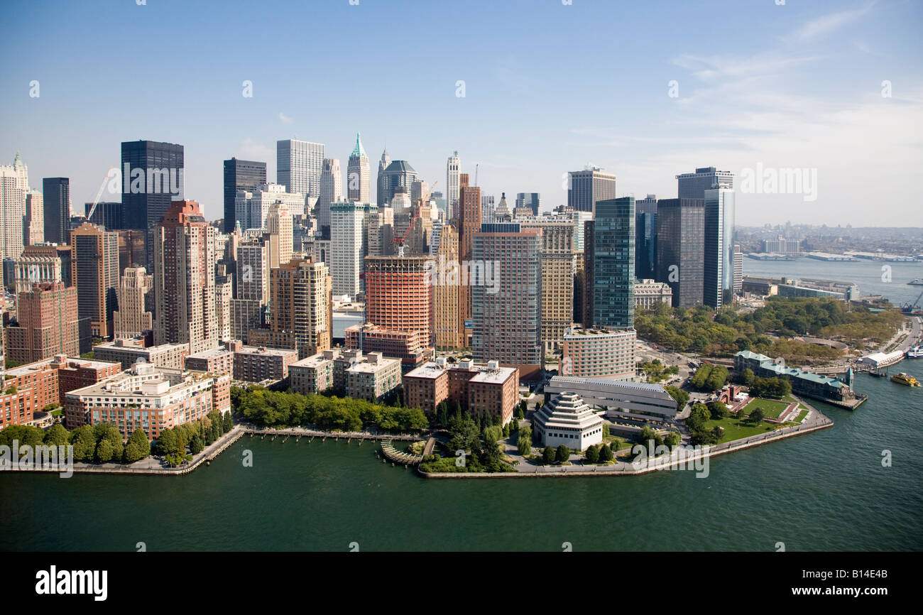 Aerial view of Battery City, Battery Park and Lower Manhattan Stock Photo - Alamy