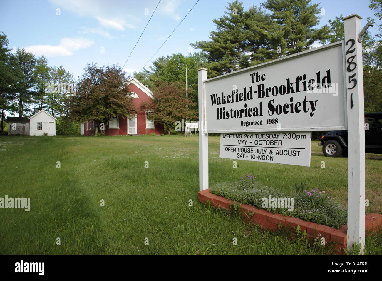 Wakefield Brookfield Historical Society building Located in Wakefield New Hampshire USA which is part of scenic New England Stock Photo