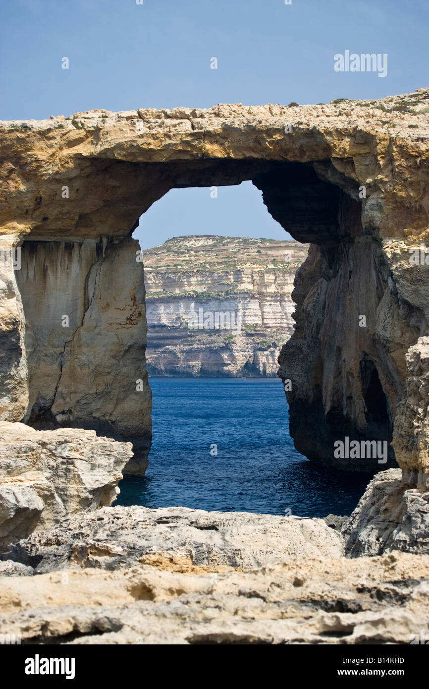 Azure Window Dwejra Point Gozo Malta Stock Photo