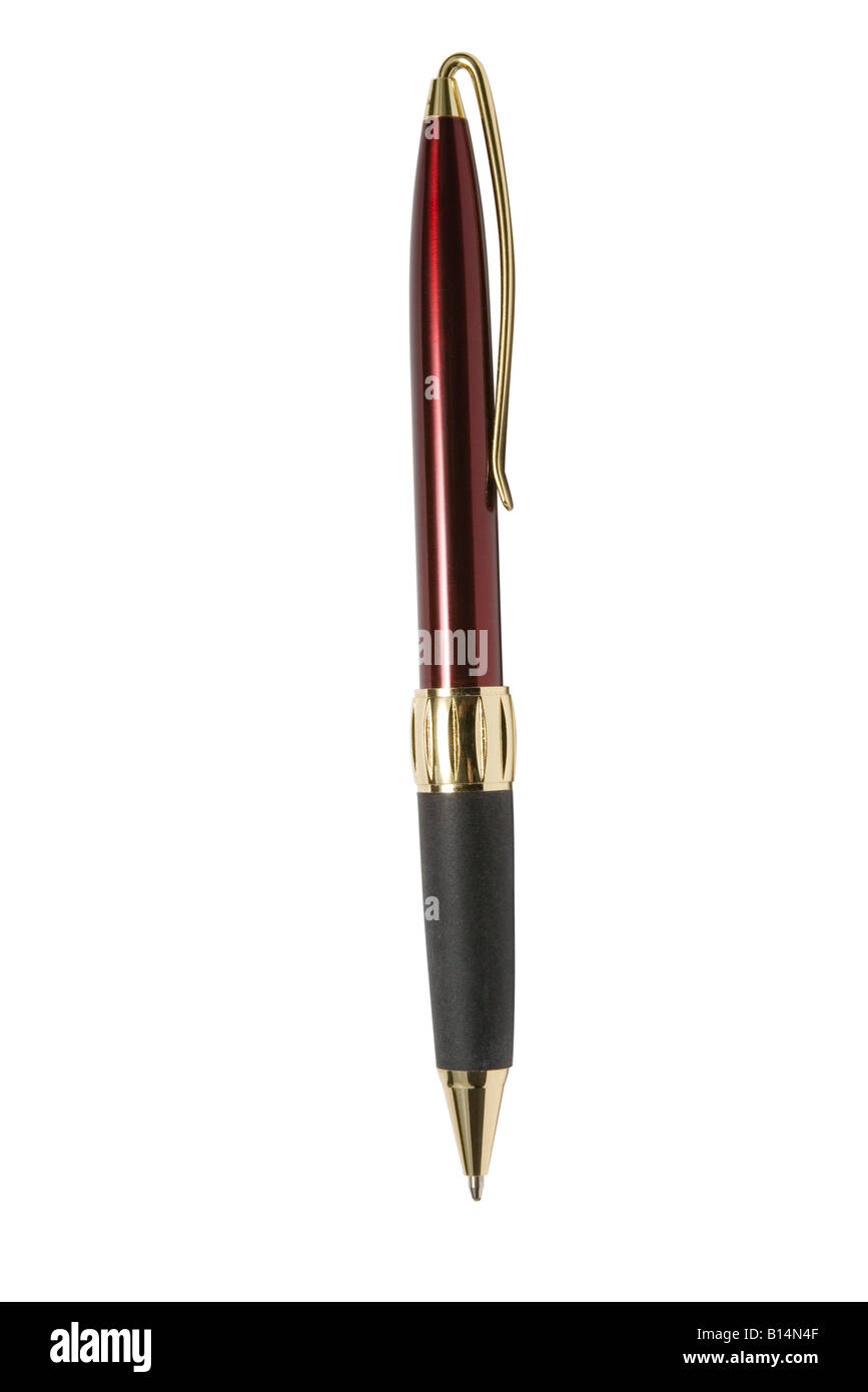 Twist ballpoint pen over white background Stock Photo - Alamy