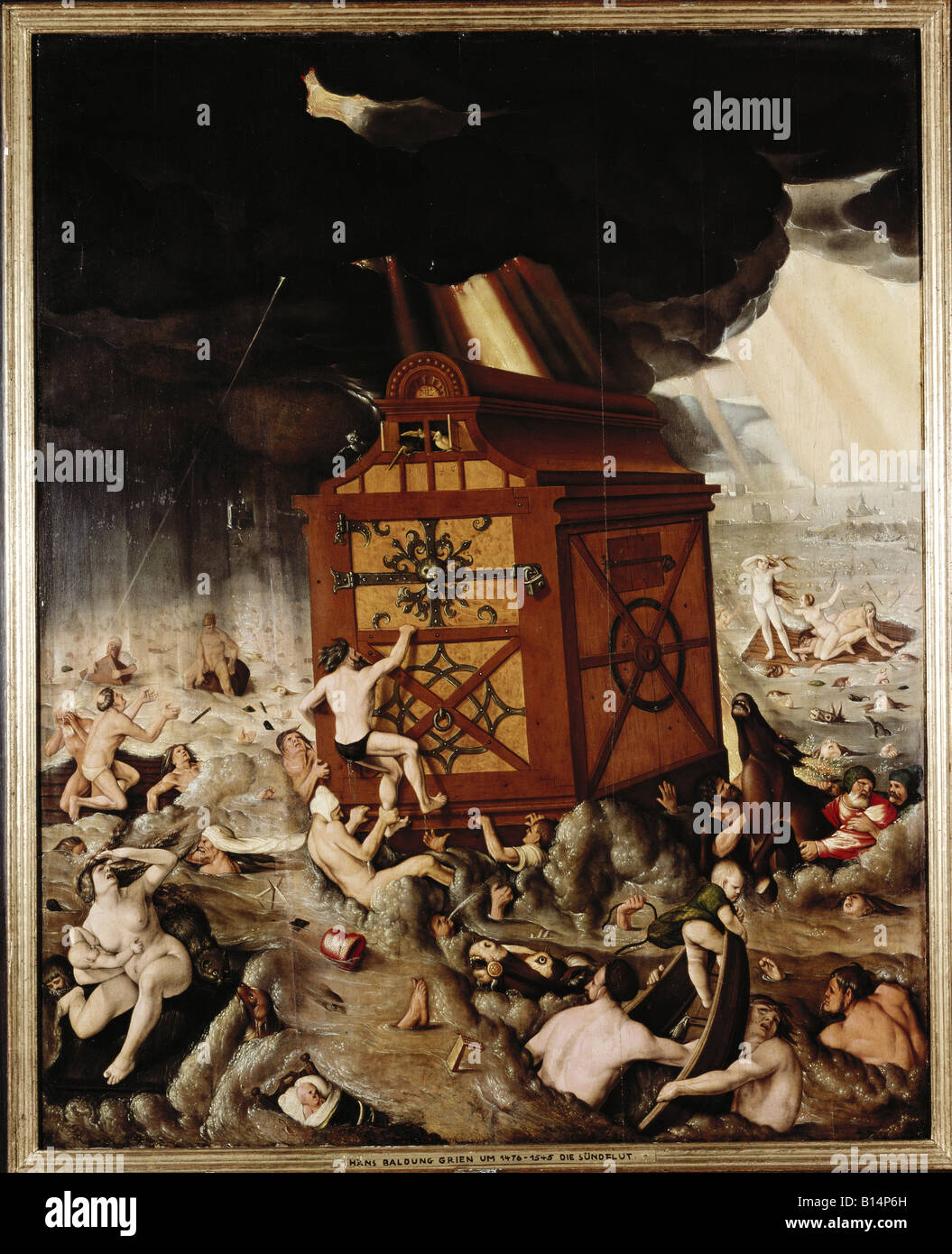 fine arts, Baldung, Hans called Grien, (1484 / 1485 - 1545), painting, 'Die Sintflut', ('The Flood'), 1516, tempera on wood, 82 Stock Photo
