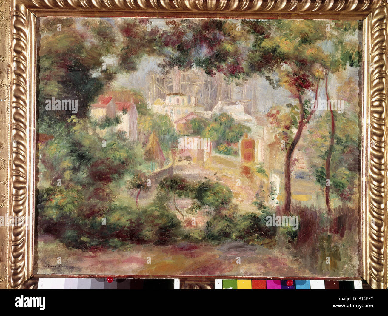 fine arts - Renoir, Auguste (1841 -1919), painting, 'Landscape with Sacre Coeur', circa 1826, oil on canvas, Neue Pinakothek, Mu Stock Photo