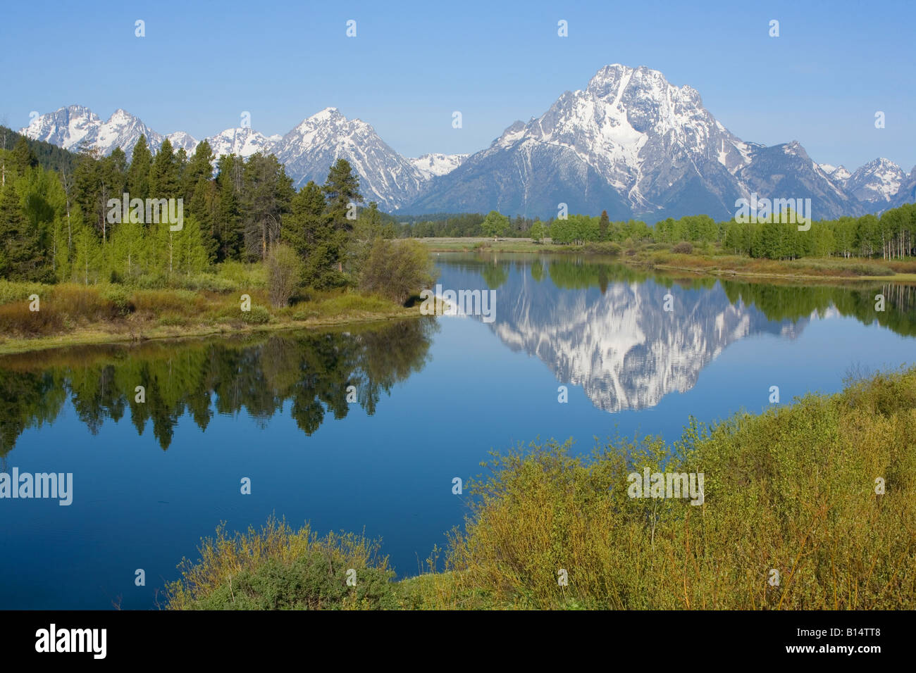 Oxbow Bend, Snake River, Grand Teton National Park, Wyoming. Stock Photo